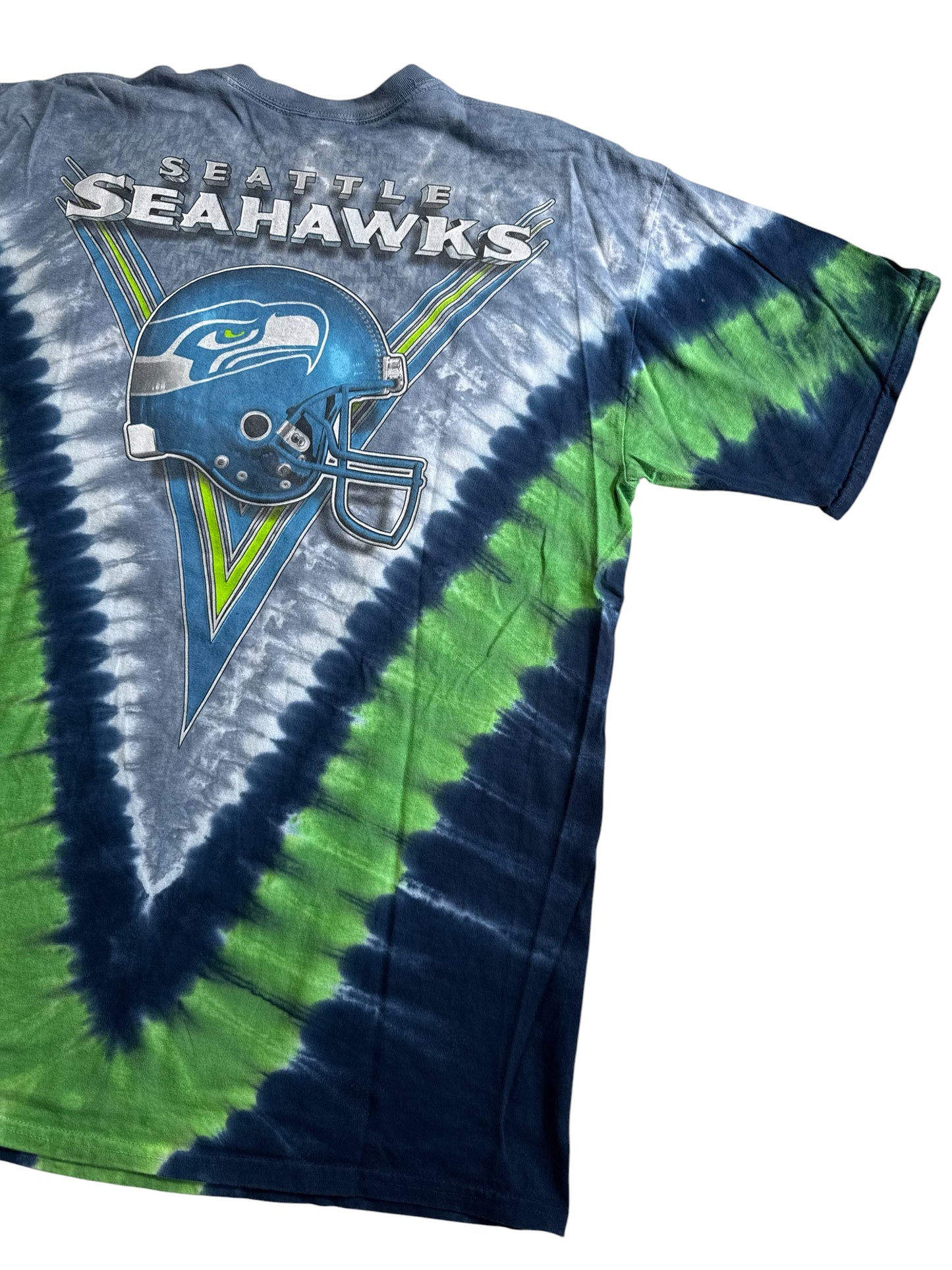Seattle Seahawks Tie Dye Tshirt Majestic NFL Big Logo