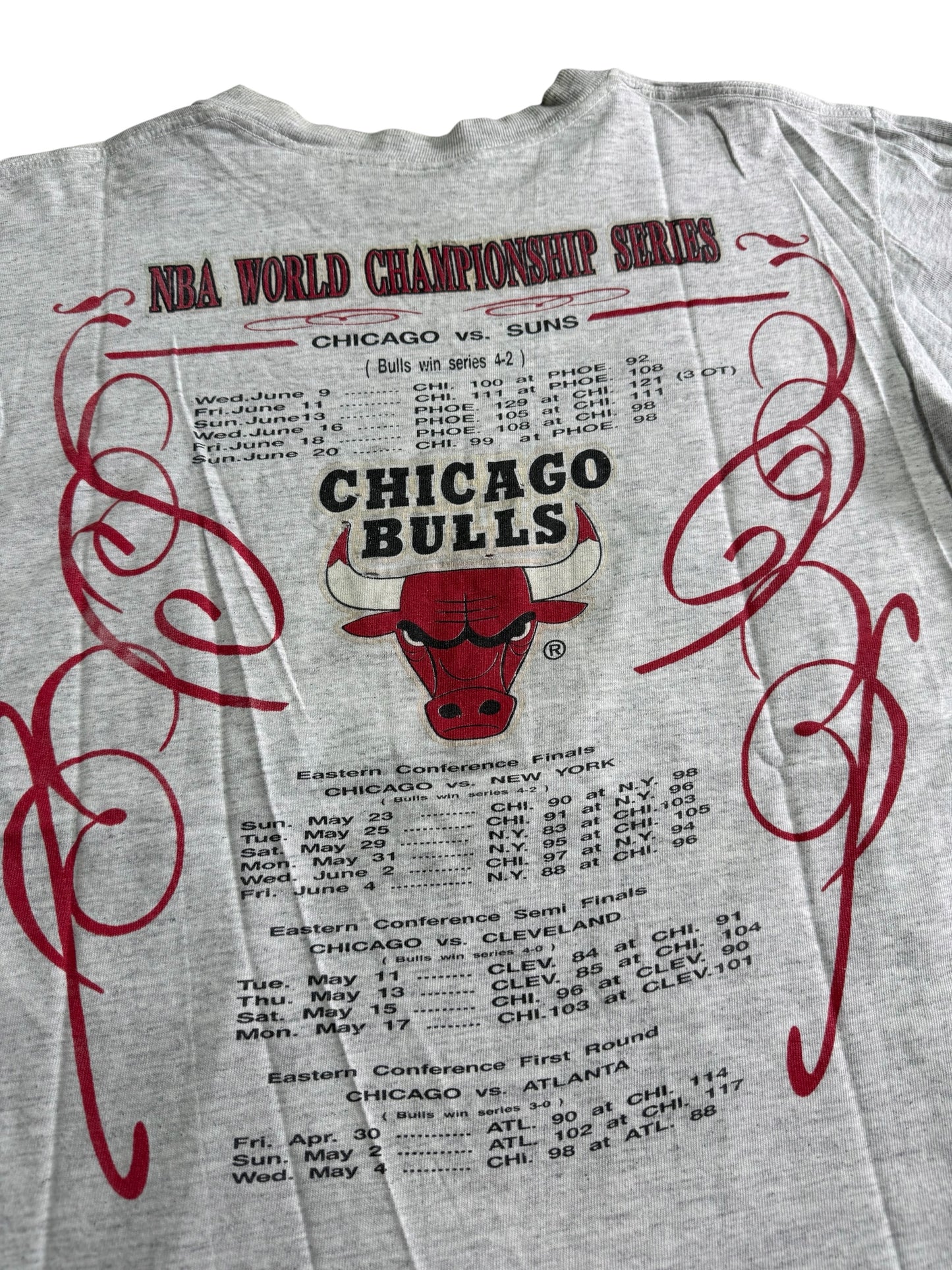 Vintage NBA All Teams Tshirt Chicago Bulls Lakers Suns Spurs Sonics Jazz 1990s USA