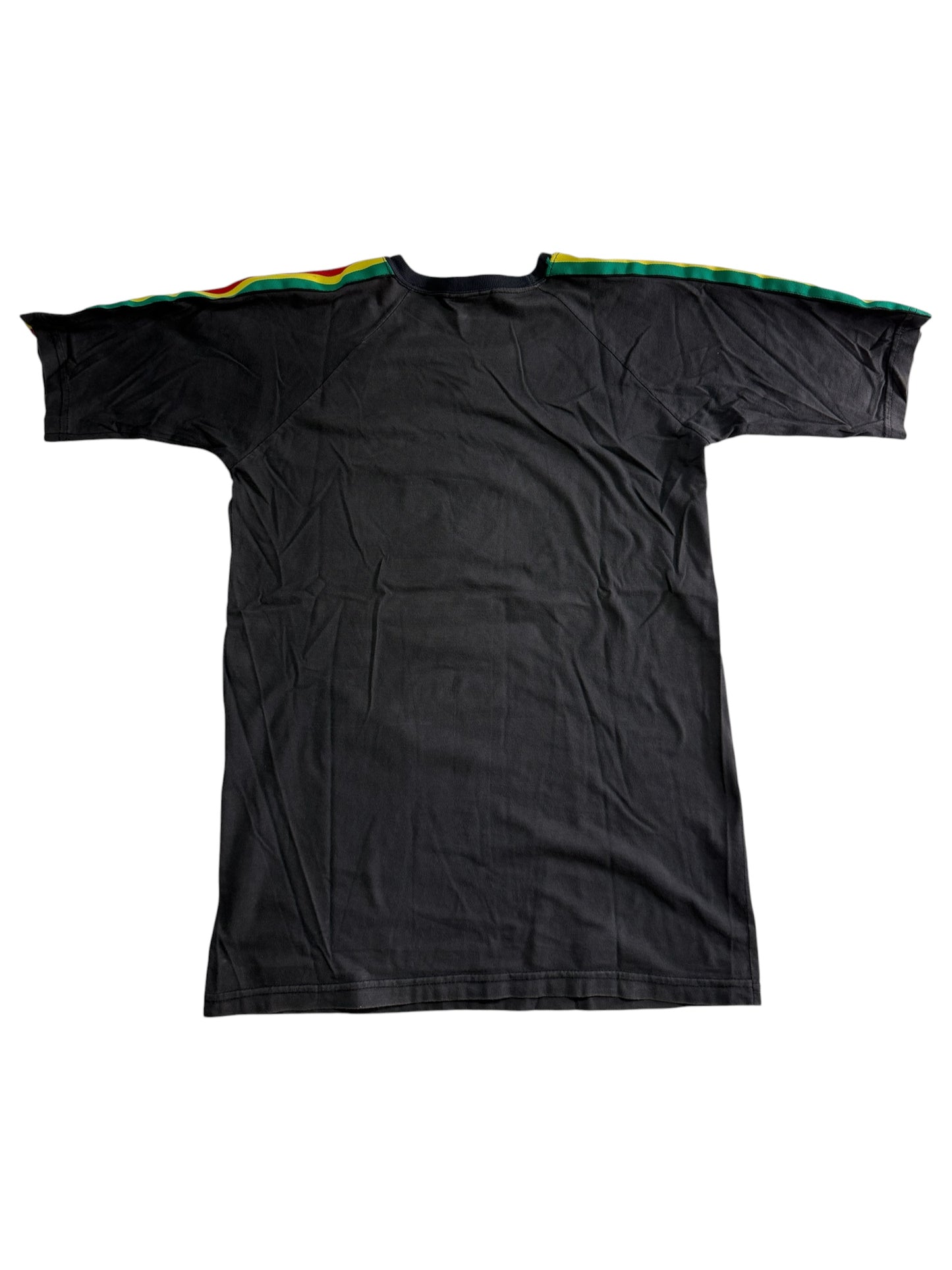 Vintage Bob Marley Rasta Stripe Sleeve Raglan Tshirt
