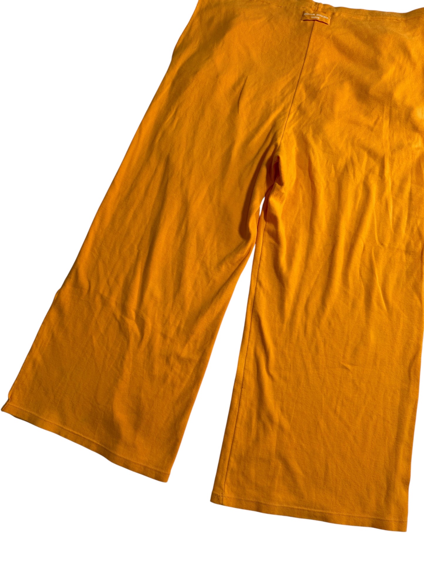 Sonia Rykiel Paris Wide Leg Lounge Pants Orange Made in France