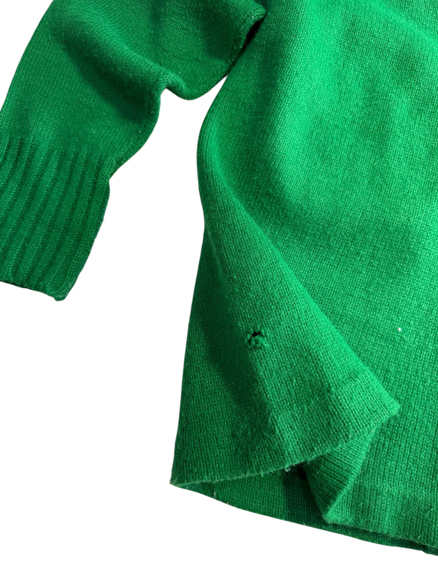 Vintage 1970s Varsity Letterman Cardigan Green “C” Patch Award Sweater USA