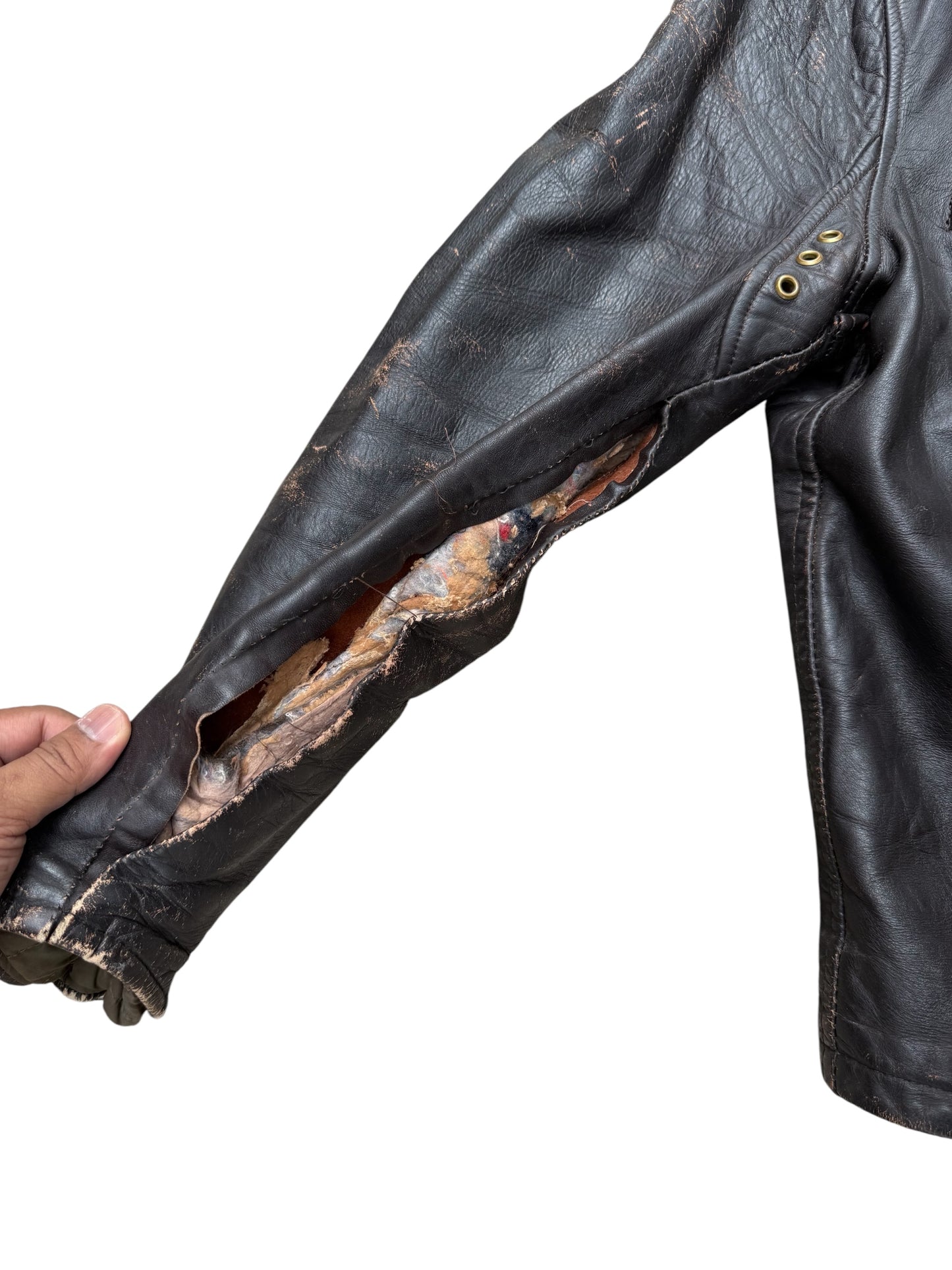 Vintage 1950s-60s Genuine Leather Cafe Racer Jacket