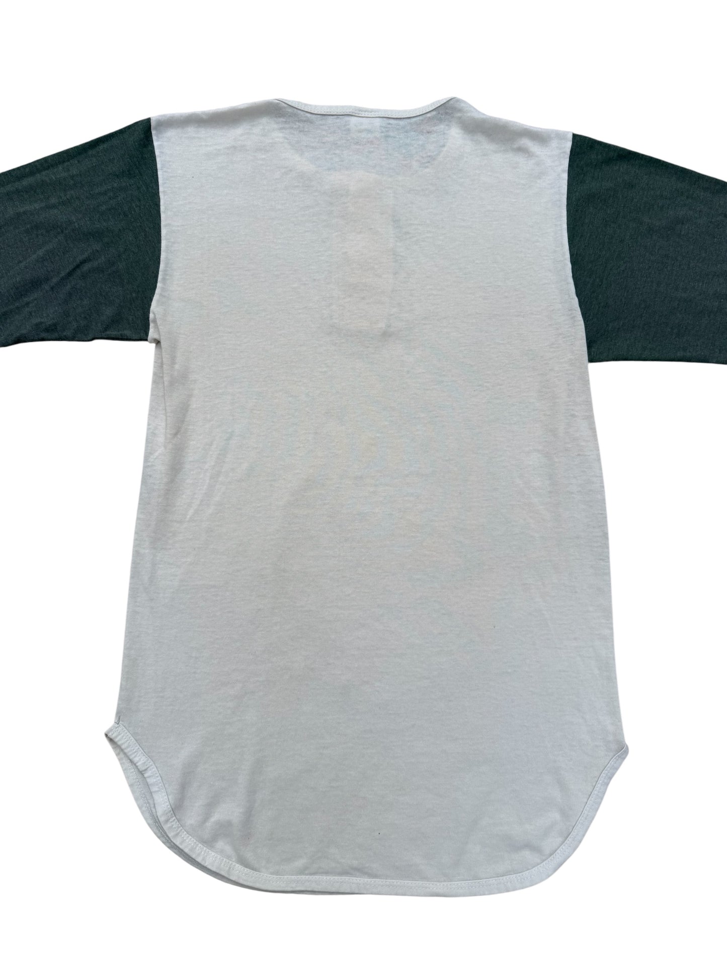 Vintage 1970s-80s Champion Henley Baseball Tee Raglan 3/4 Sleeve