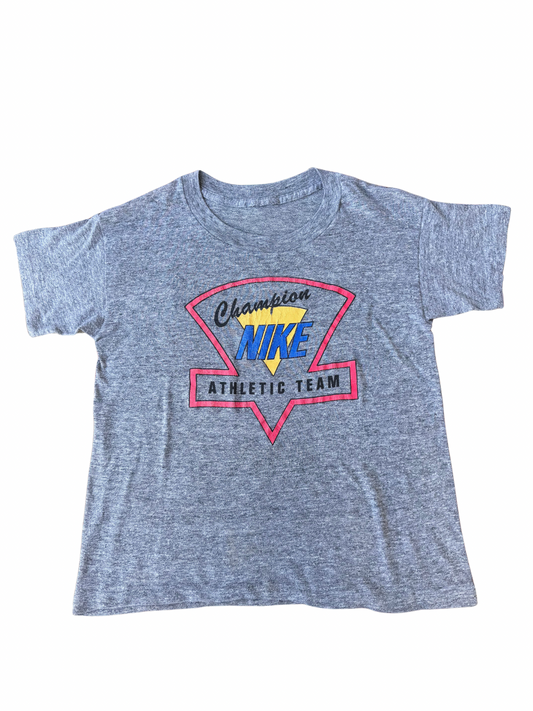 Vintage Nike “Champion Athletic Team” Kids Tee 1980s Tri-Blend