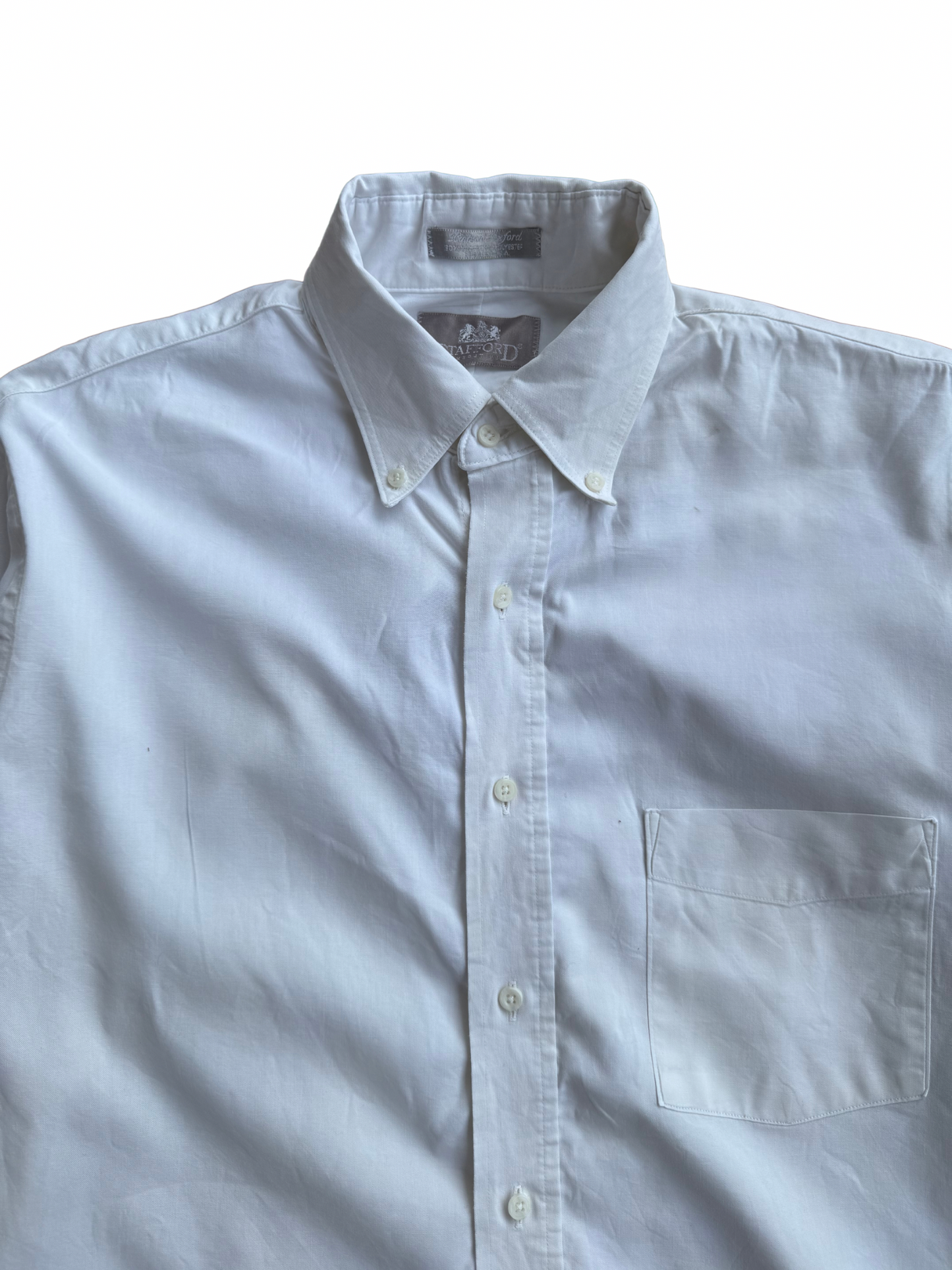Vintage 1980s-90s Stafford “Pinpoint Oxford” Button-Down Shirt