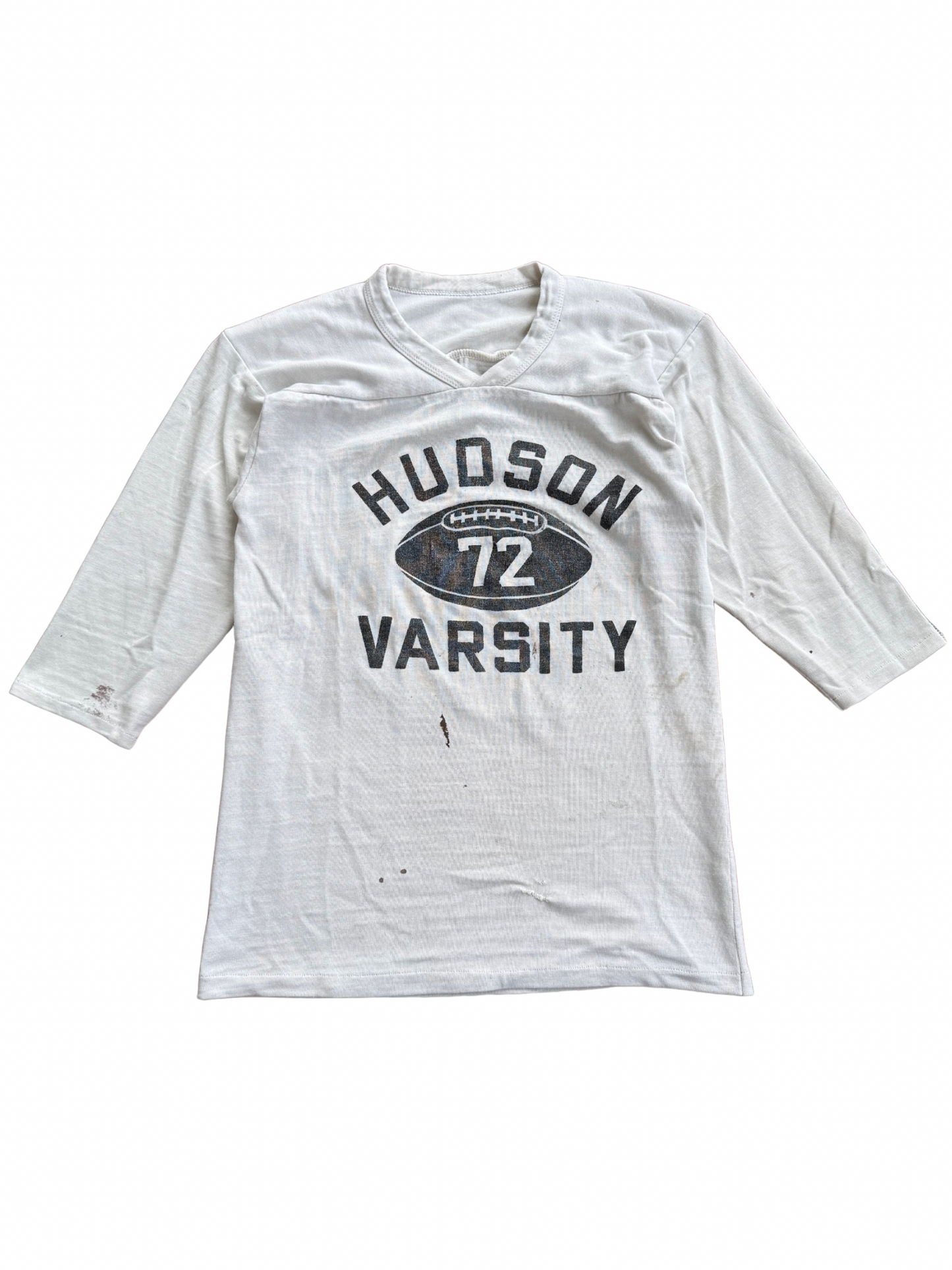 Vintage 1950s-60s Hudson Varsity 3/4 Sleeve Football Tee