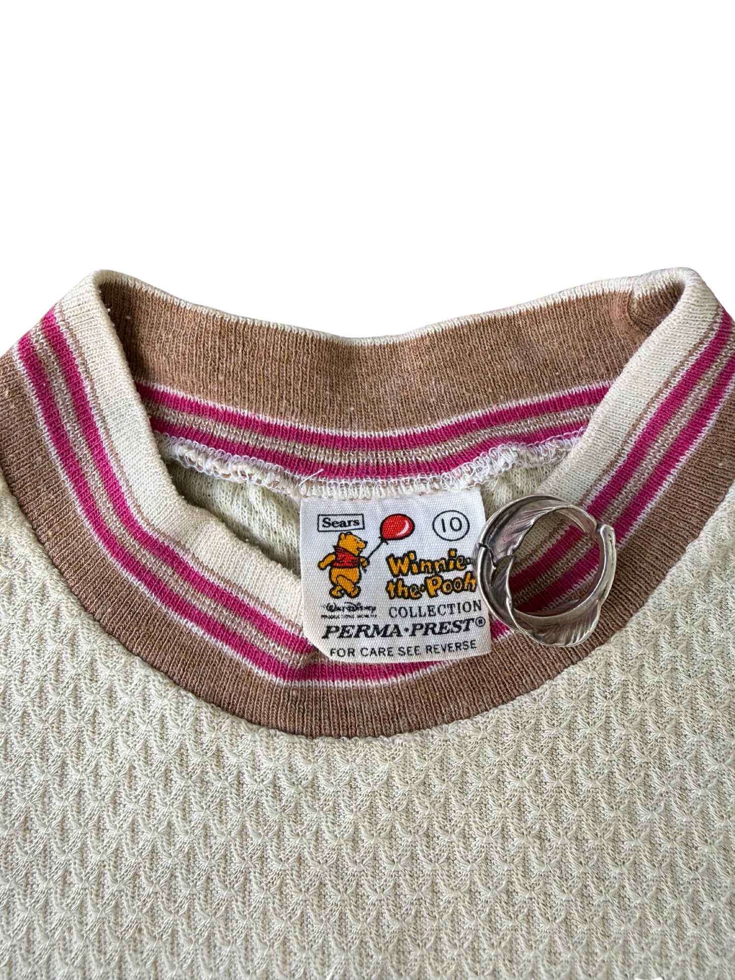Vintage 1970s Sears “Winnie the Pooh” Waffle Knit Kids Tee