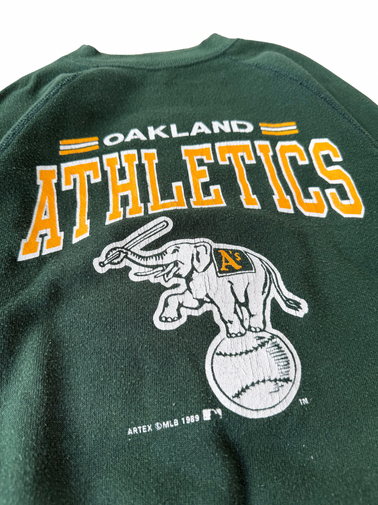 Vintage 1989 Oakland Athletics Artex Kids Raglan Sweatshirt
