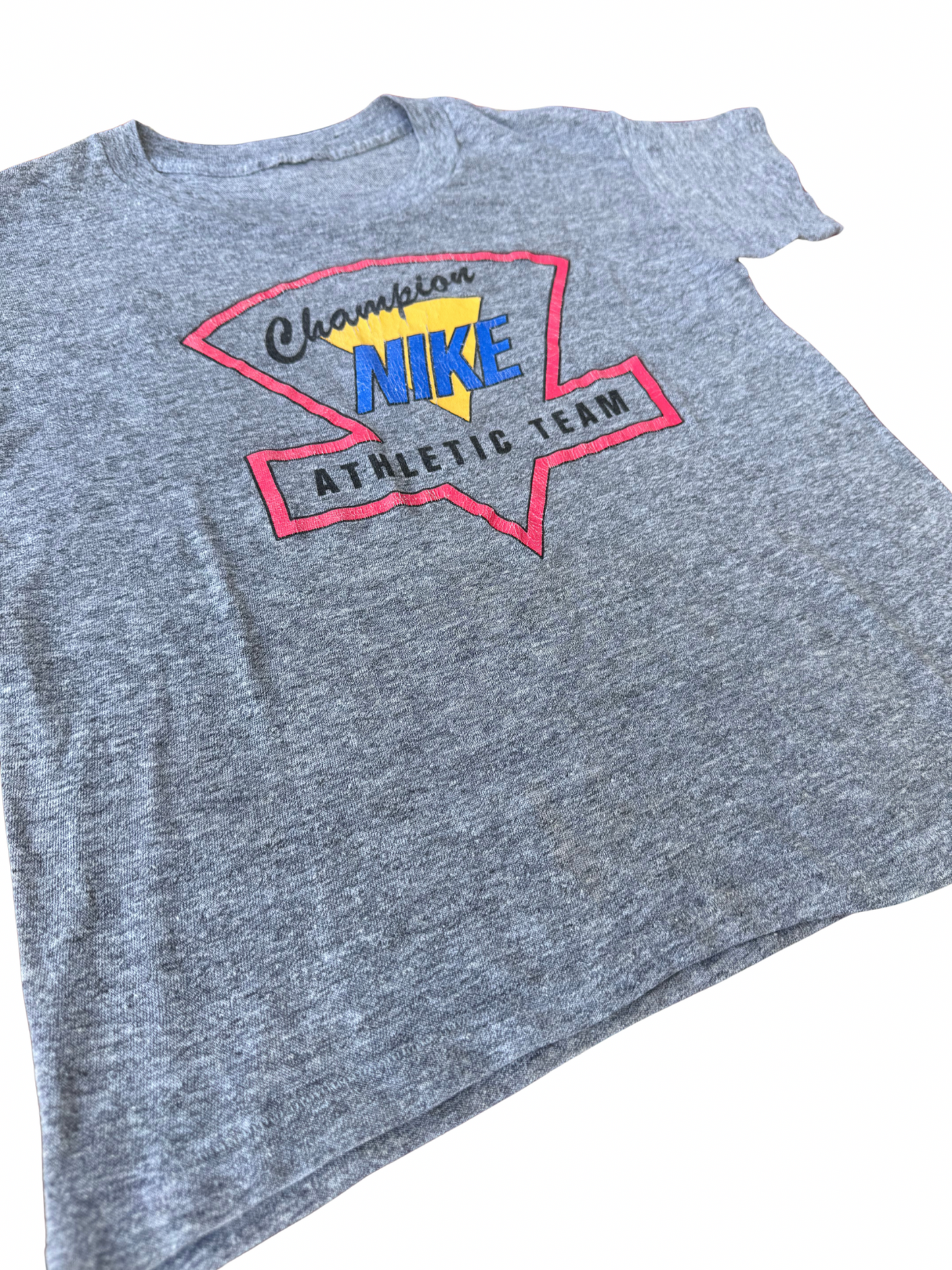 Vintage Nike “Champion Athletic Team” Kids Tee 1980s Tri-Blend