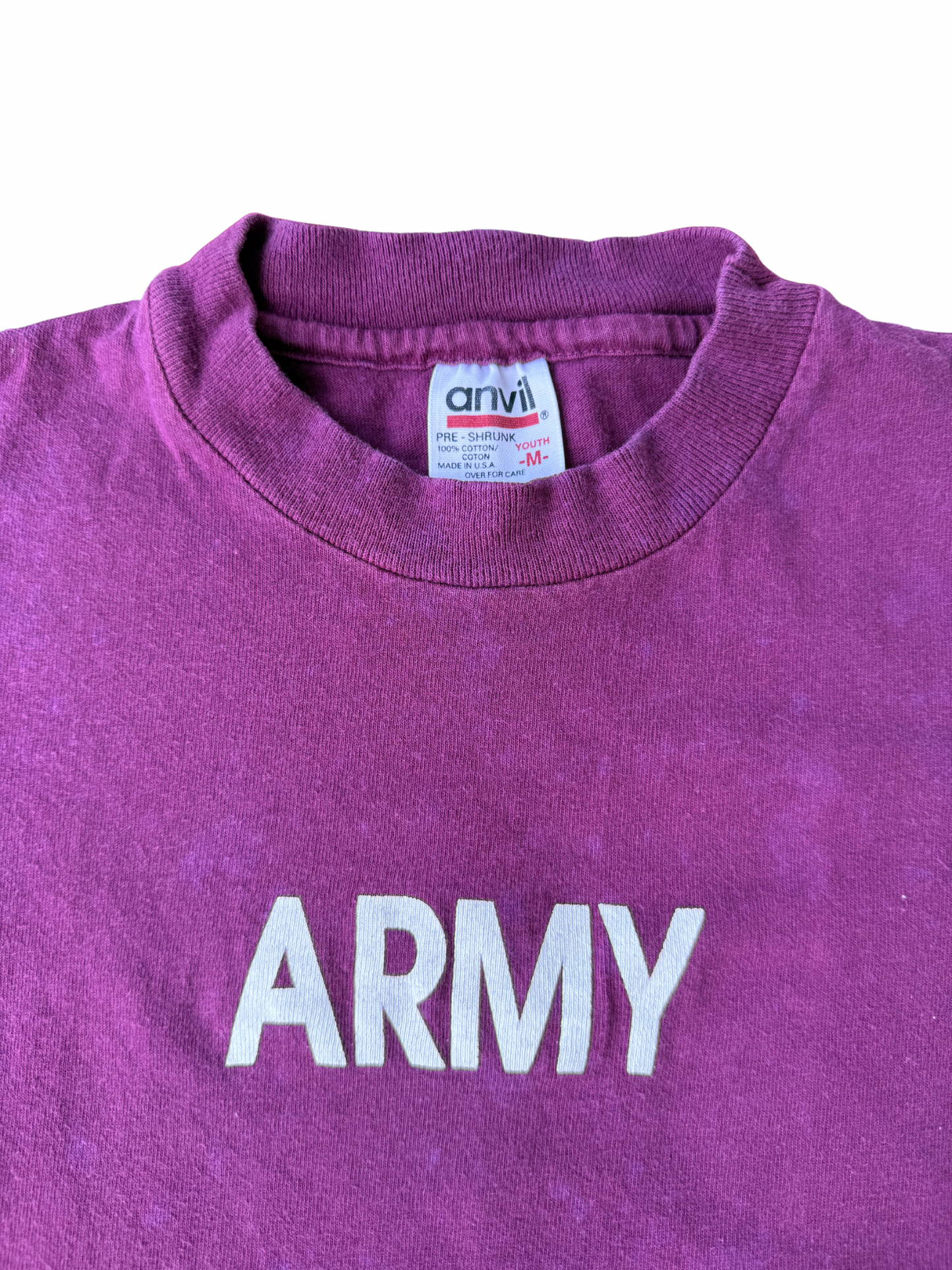 Vintage 1990s Army Block Letter Youth Tee