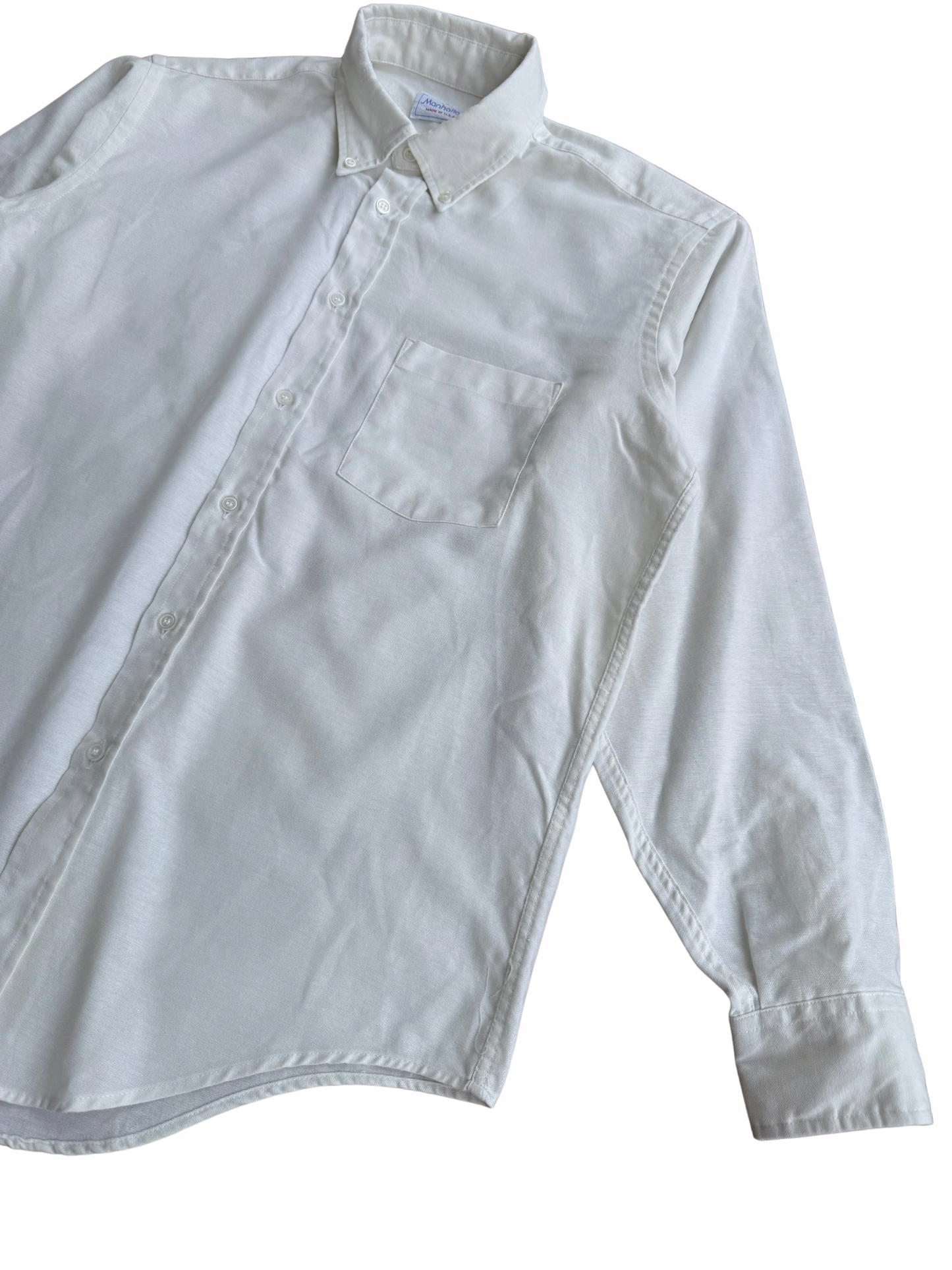 Vintage 1980s Manhattan Button-Down Oxford Shirt