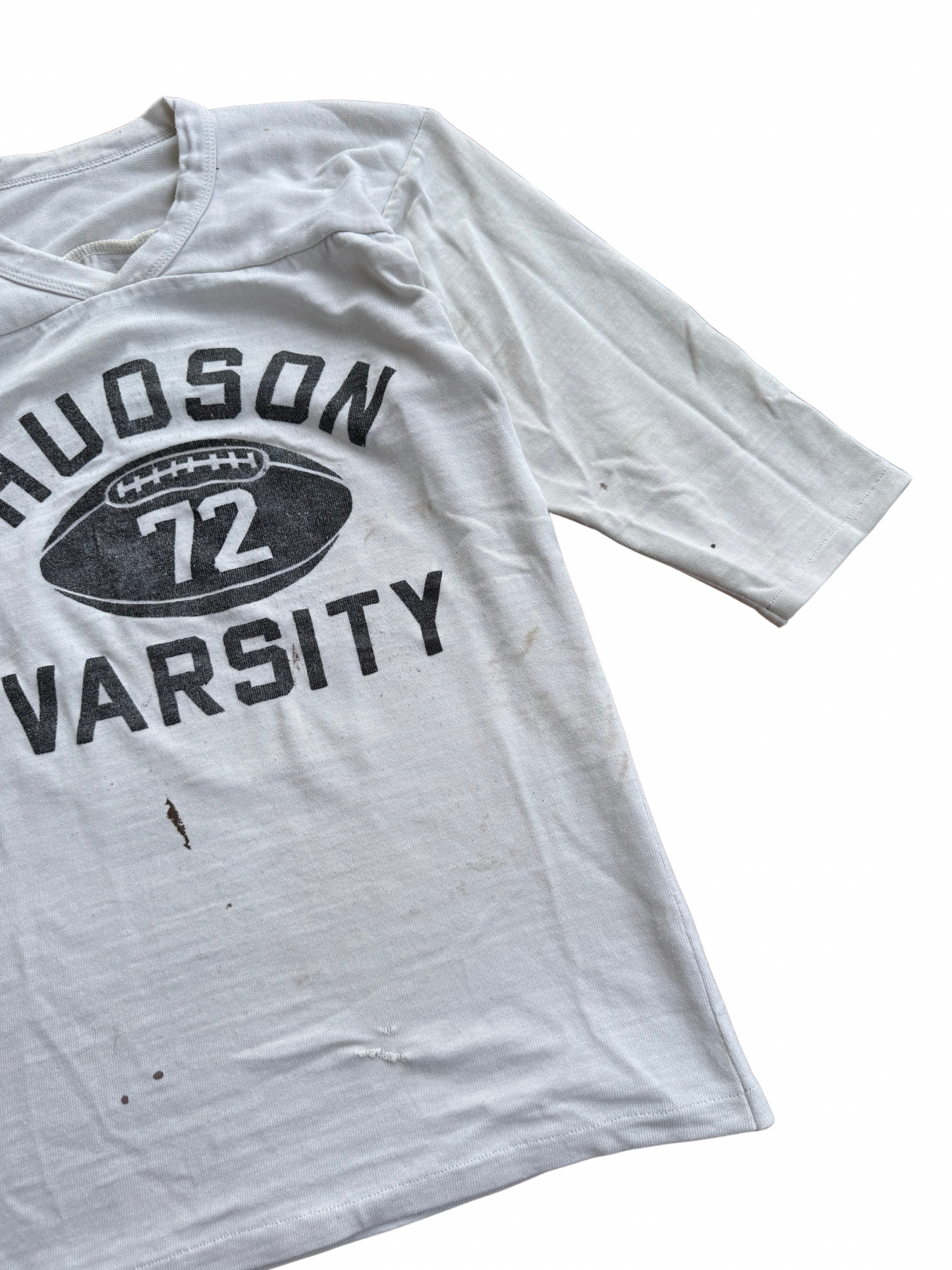 Vintage 1950s-60s Hudson Varsity 3/4 Sleeve Football Tee