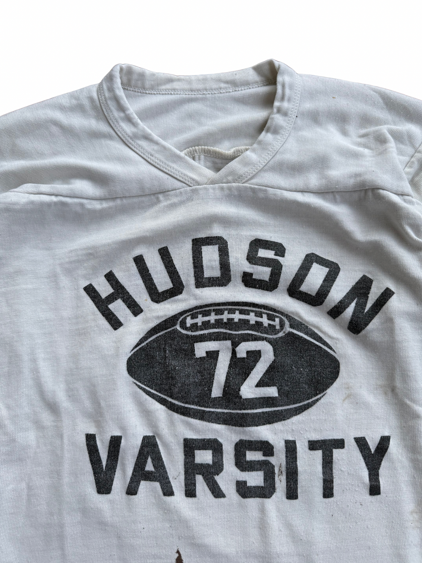 Vintage 1950s-60s Hudson Varsity 3/4 Sleeve Football Tee