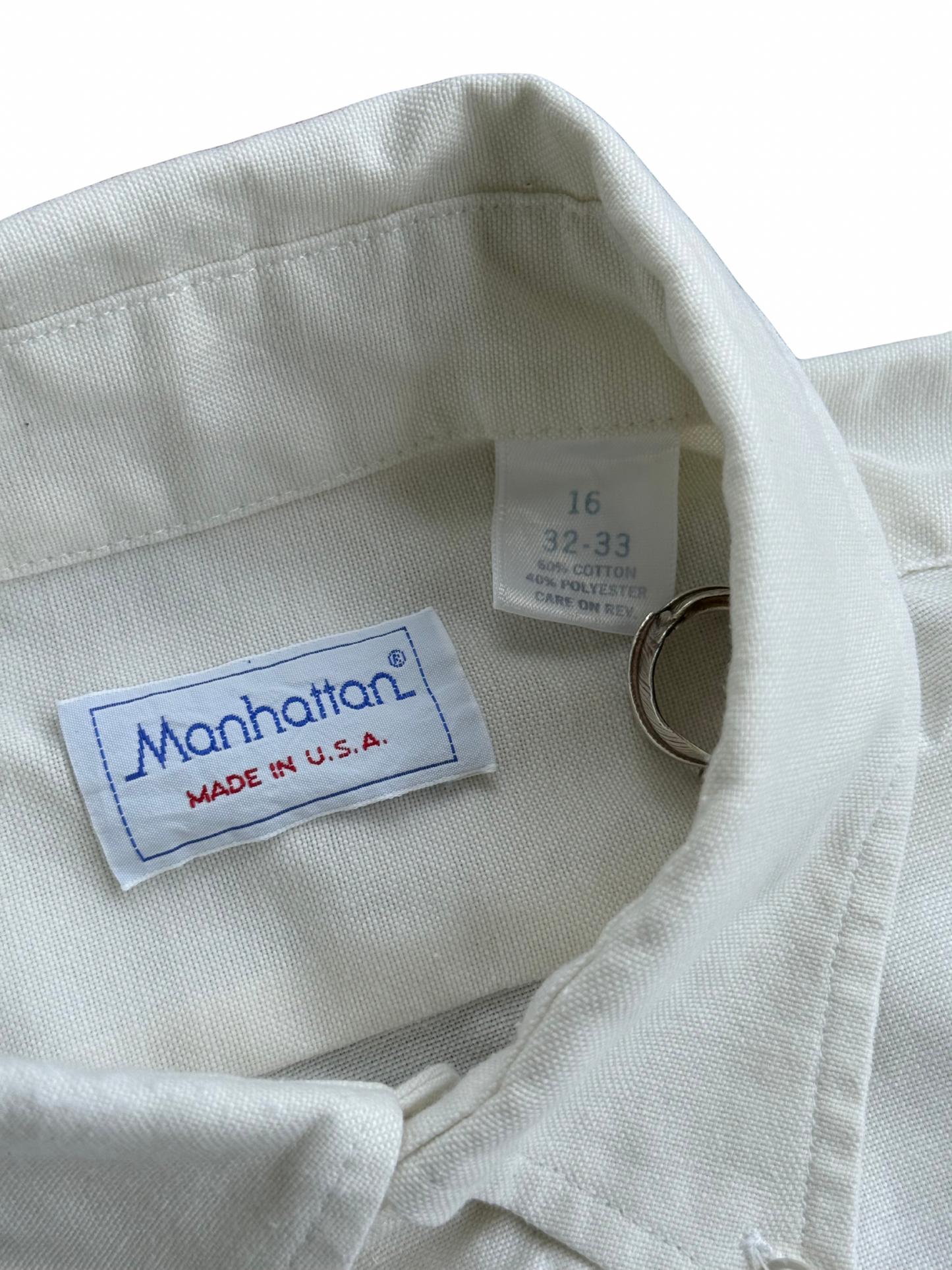 Vintage 1980s Manhattan Button-Down Oxford Shirt