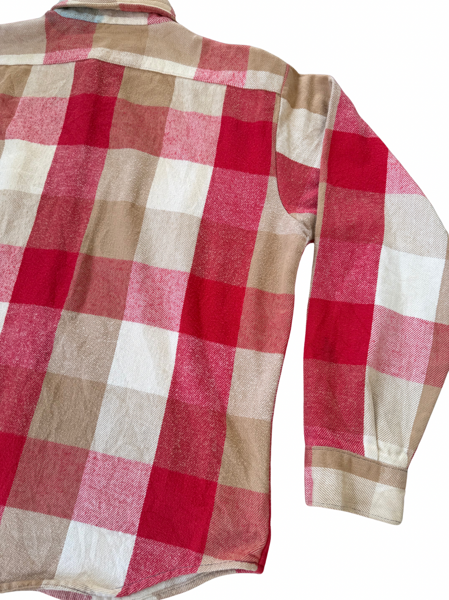 Vintage 1970s Five Brother Heavyweight Buffalo Plaid Flannel Shirt
