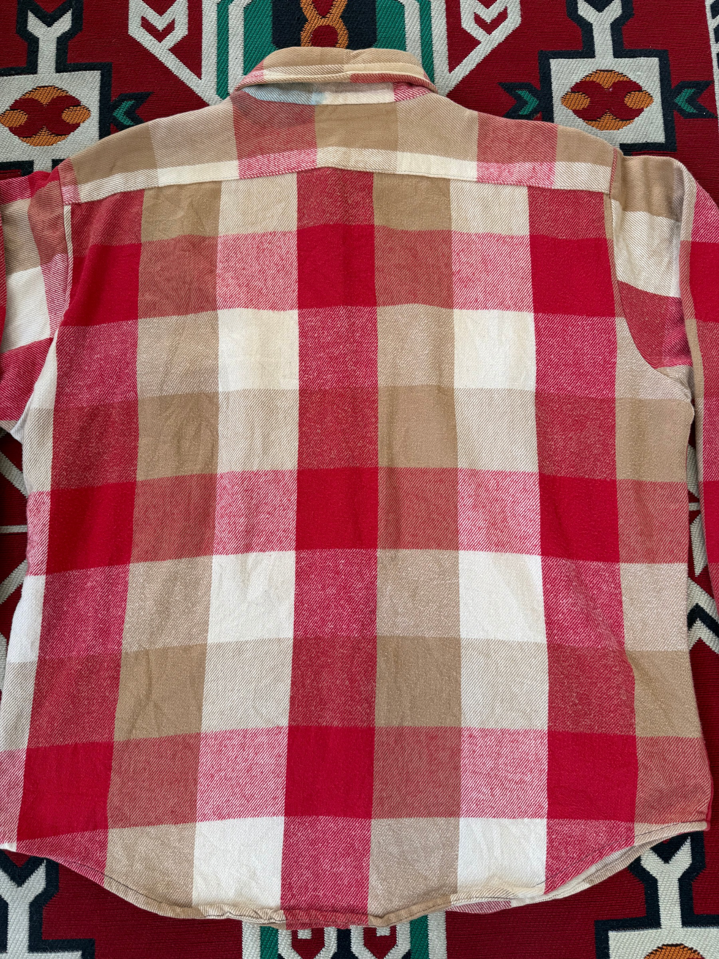 Vintage 1970s Five Brother Heavyweight Buffalo Plaid Flannel Shirt