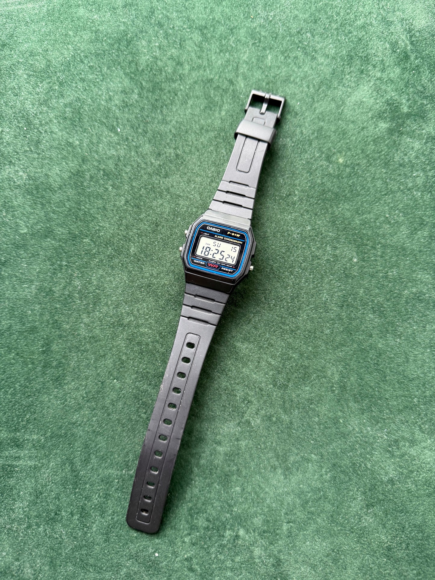 Vintage Casio F-91W Digital Watch 593 Module Made in Thailand