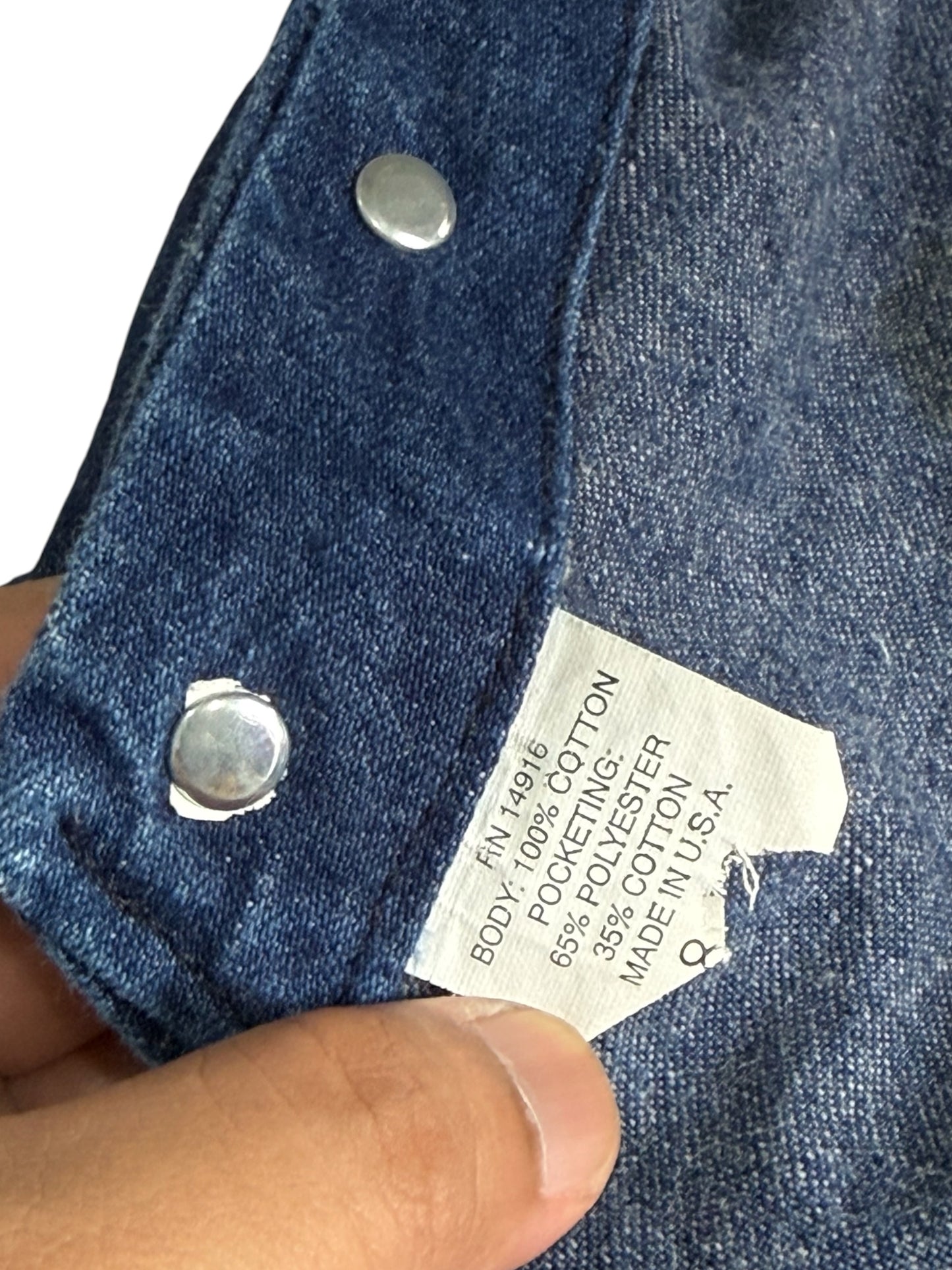 Vintage 80s 90s Pointer Brand Denim Overall Dress Made in USA