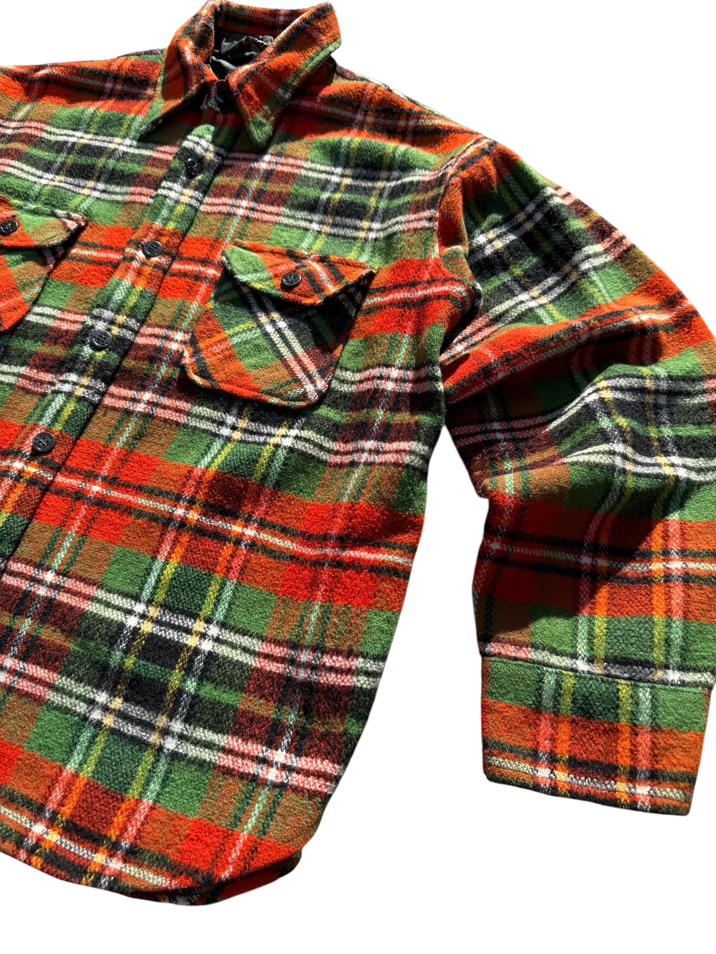 Vintage 1980s JC Penney Wool Blend Plaid Shirt Tartan Workwear