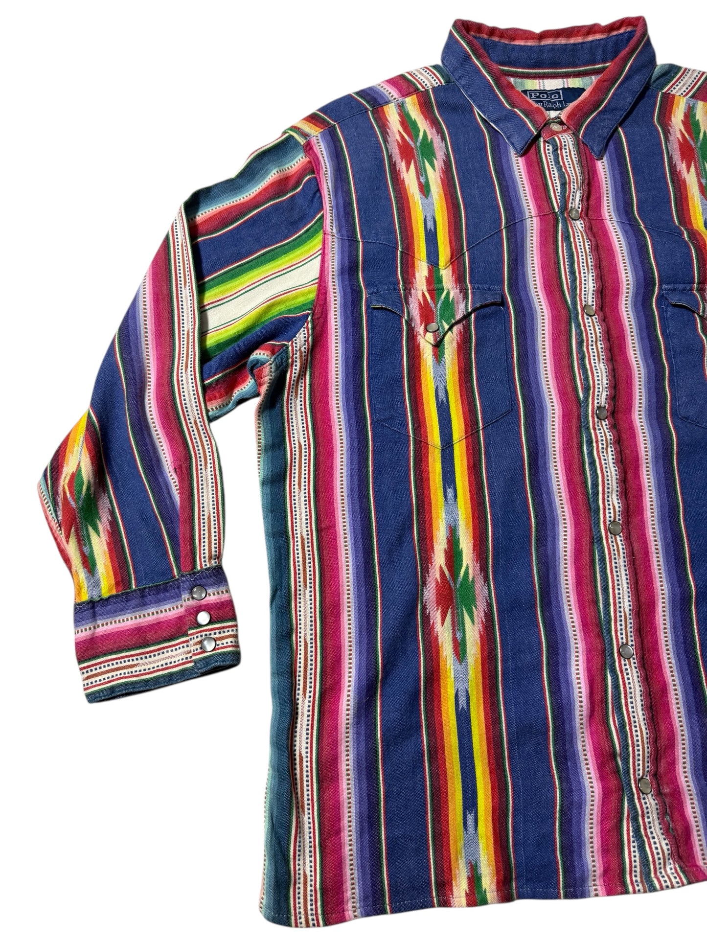 Vintage Polo Ralph Lauren Serape Stripe Western Shirt