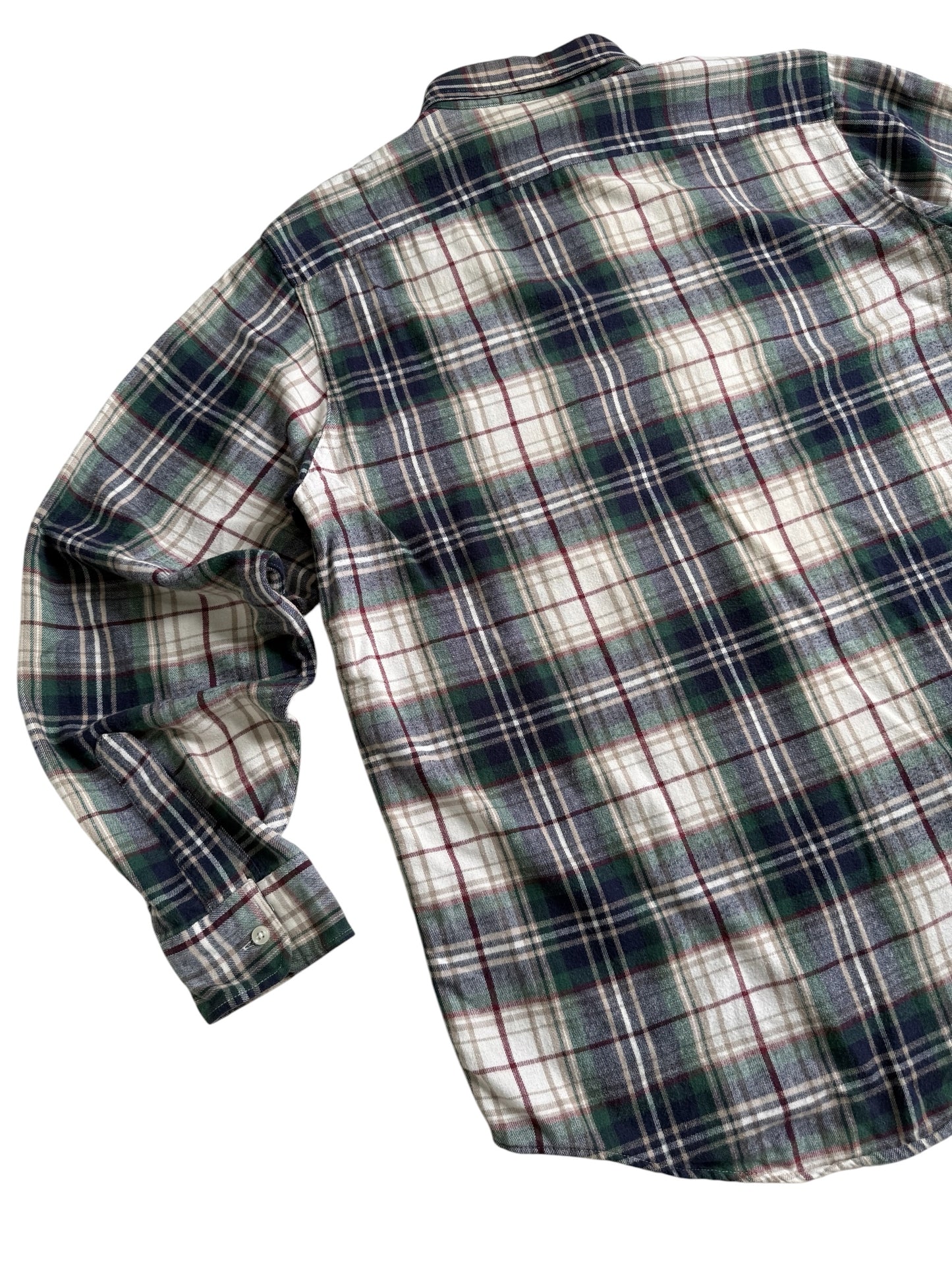 Vintage 90s LL Bean Made in USA Button Down Flannel Shirt Plaid