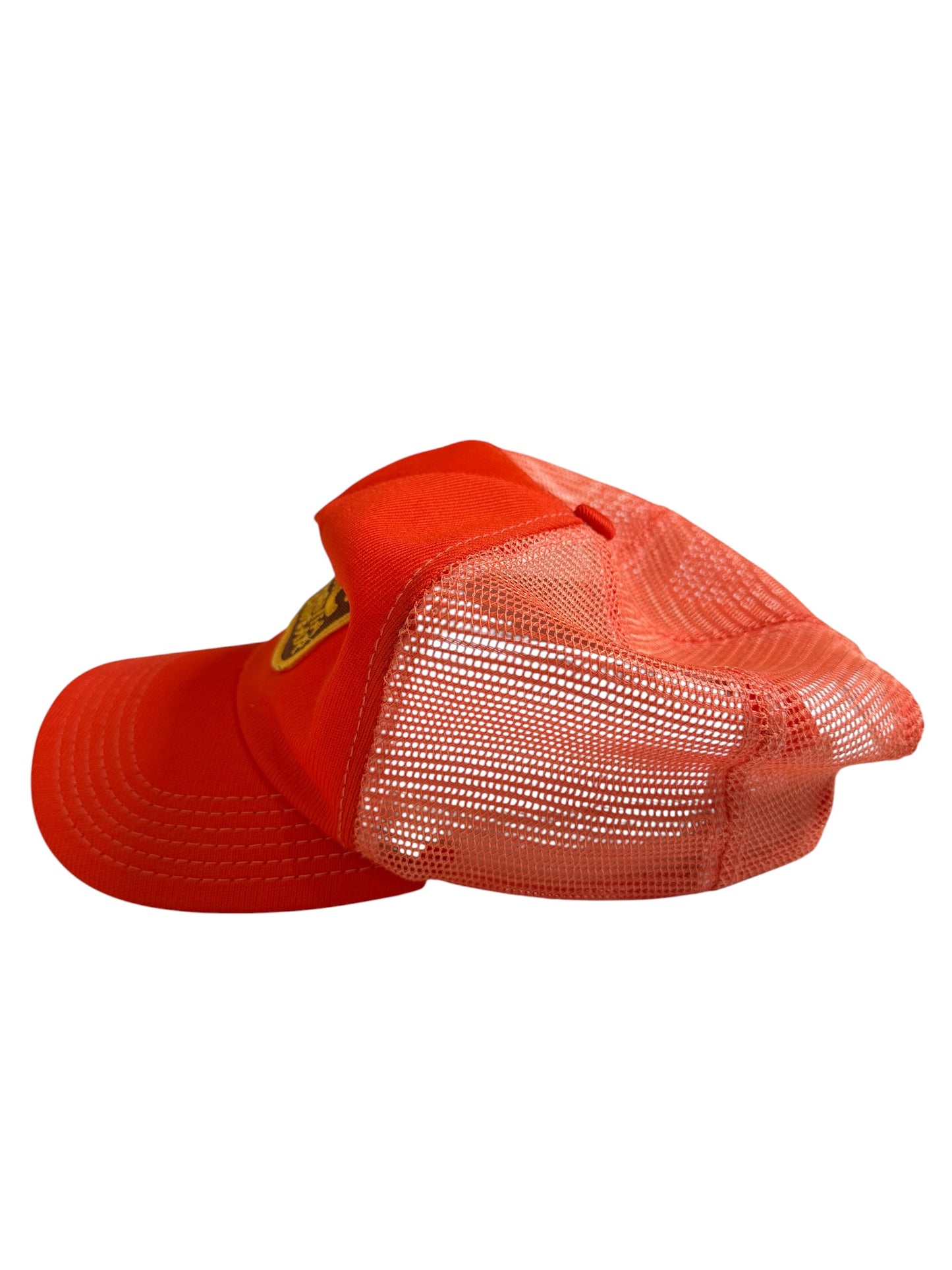 Vintage H Bar C California Ranchwear Orange Mesh Trucker Cap Made in USA