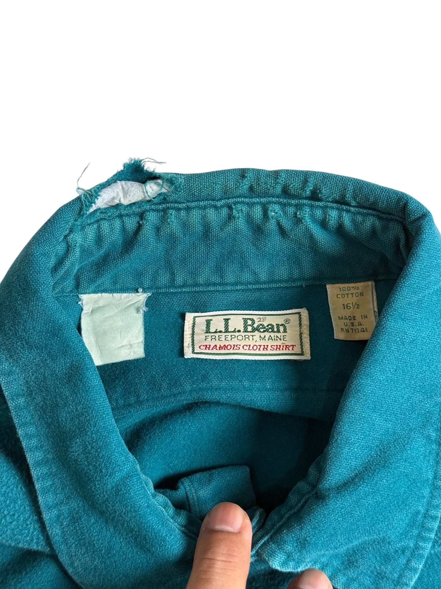 Vintage 80s-90s LL Bean Chamois Cloth Shirt Made in USA