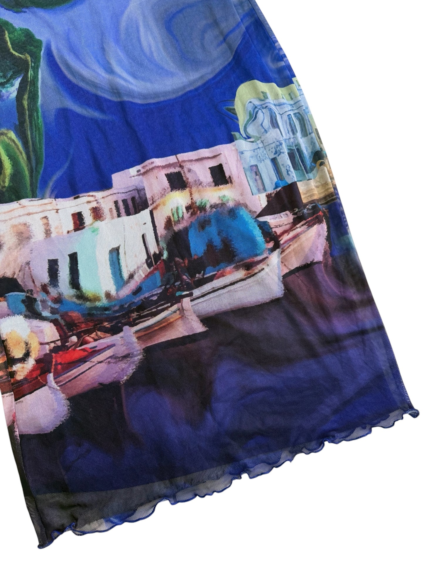 Desigual Christian Lacroix Landscape Midi Mesh Skirt