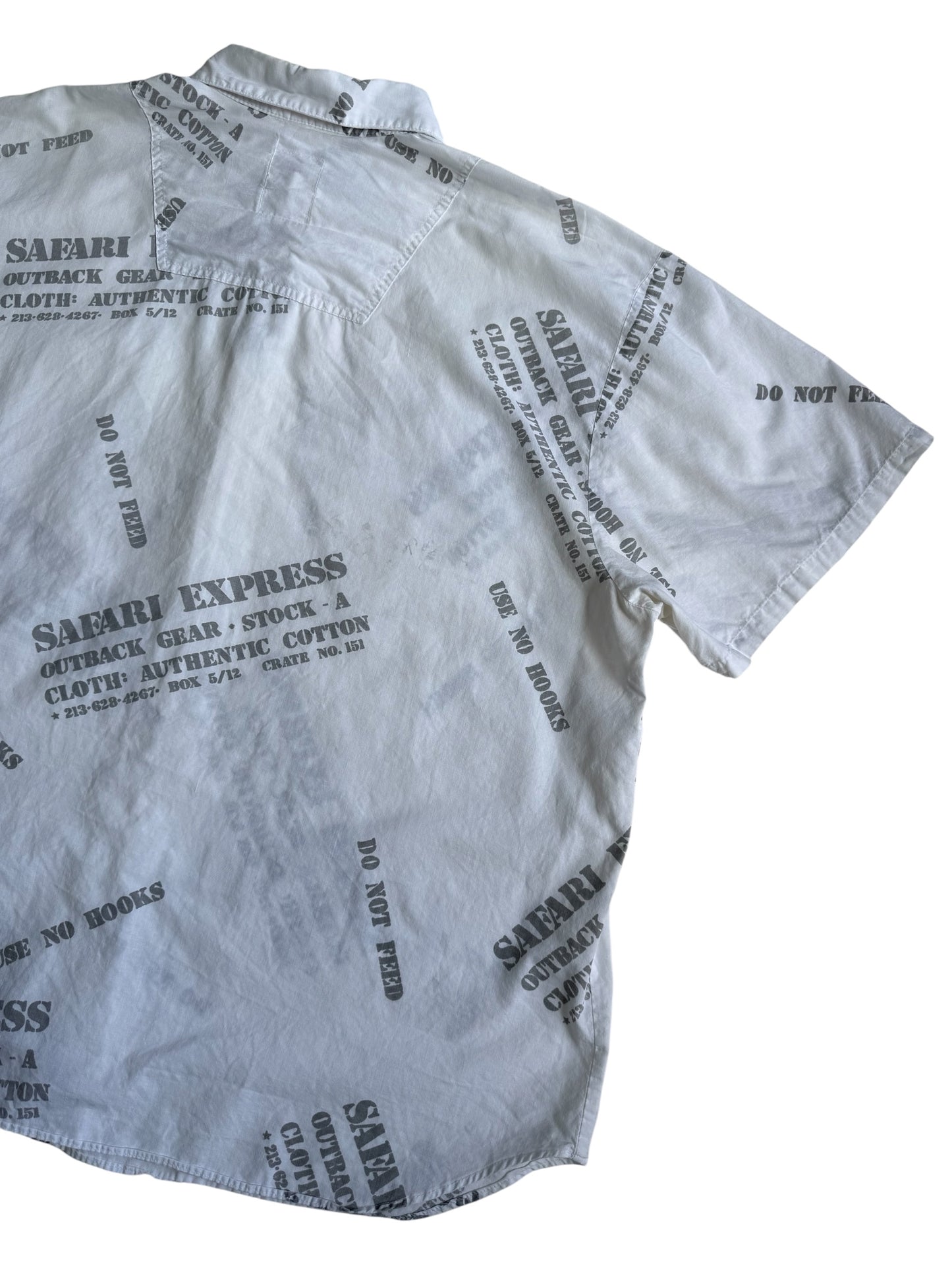 Vintage Safari Express All Over Print Oversized Shirt Made In Usa