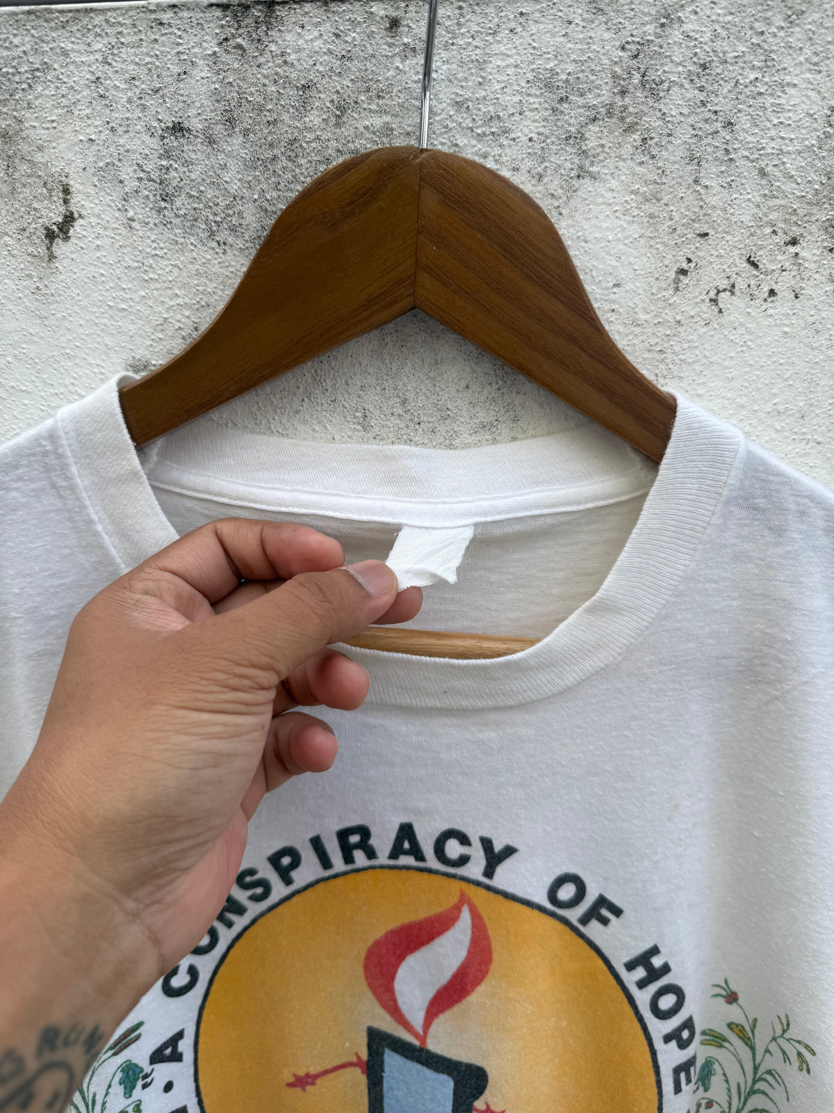 Vintage 1986 Amnesty International A Conspiracy Of Hope Concert Tour Tshirt