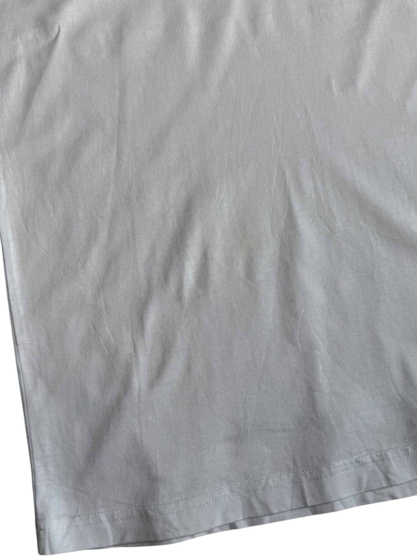 Vintage Aigner Sport White Rhinestone Logo Tshirt Made in Italy