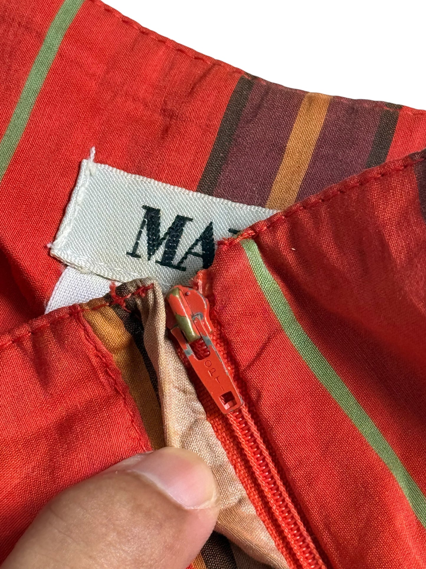 Vintage 1980s-90s MANI by Giorgio Armani Striped Pattern Poplin Shorts