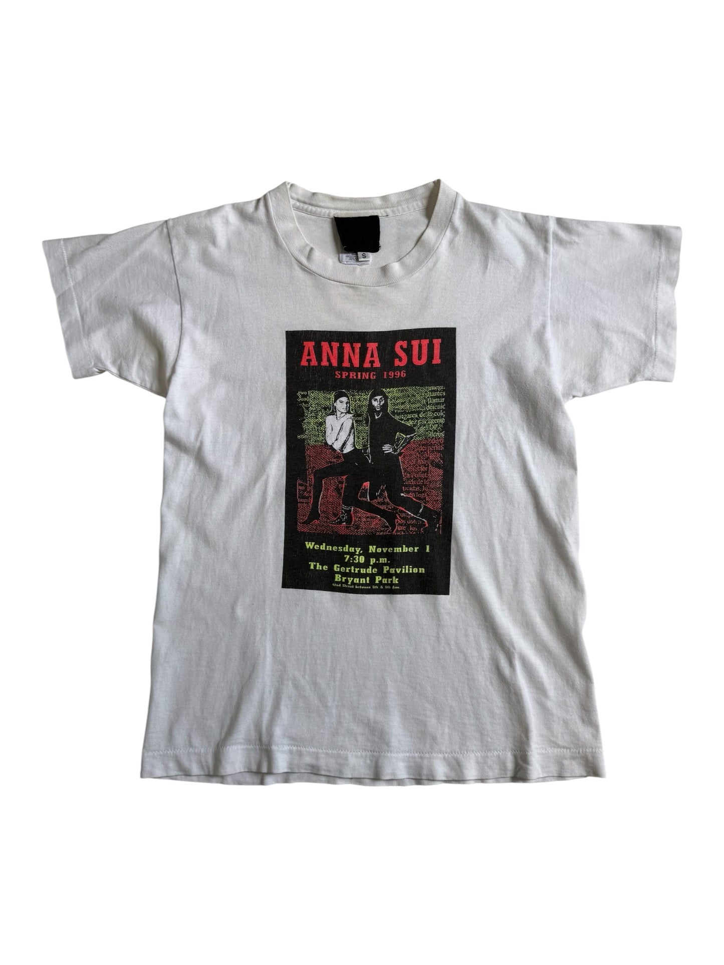 Vintage 1996 Anna Sui Spring Fashion Show Graphic Tshirt