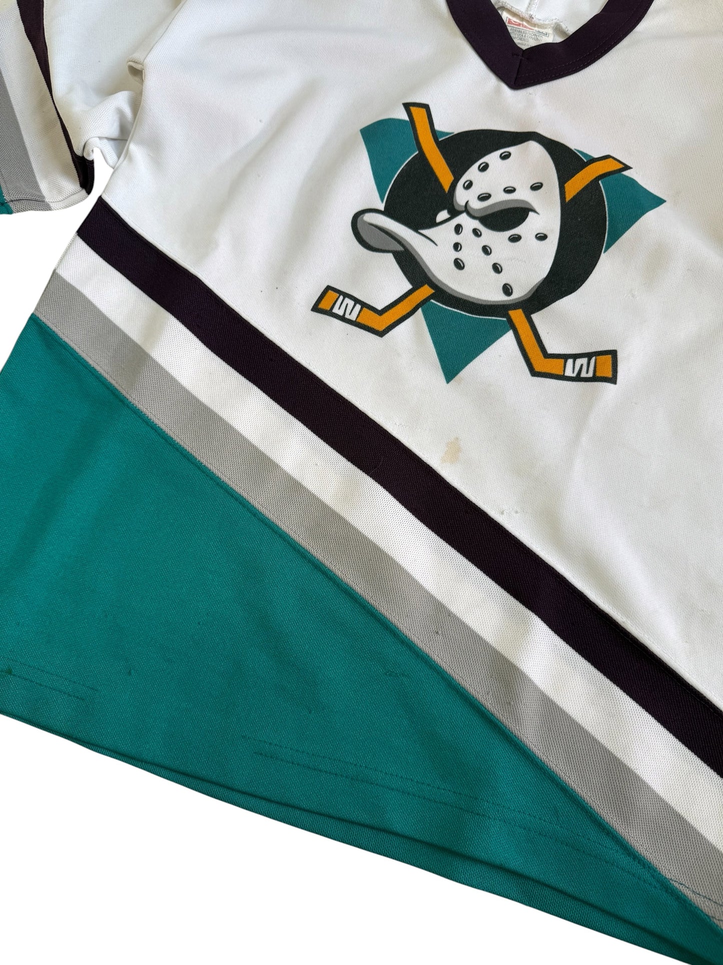 Vintage CCM Anaheim Mighty Ducks Kids Hockey Jersey