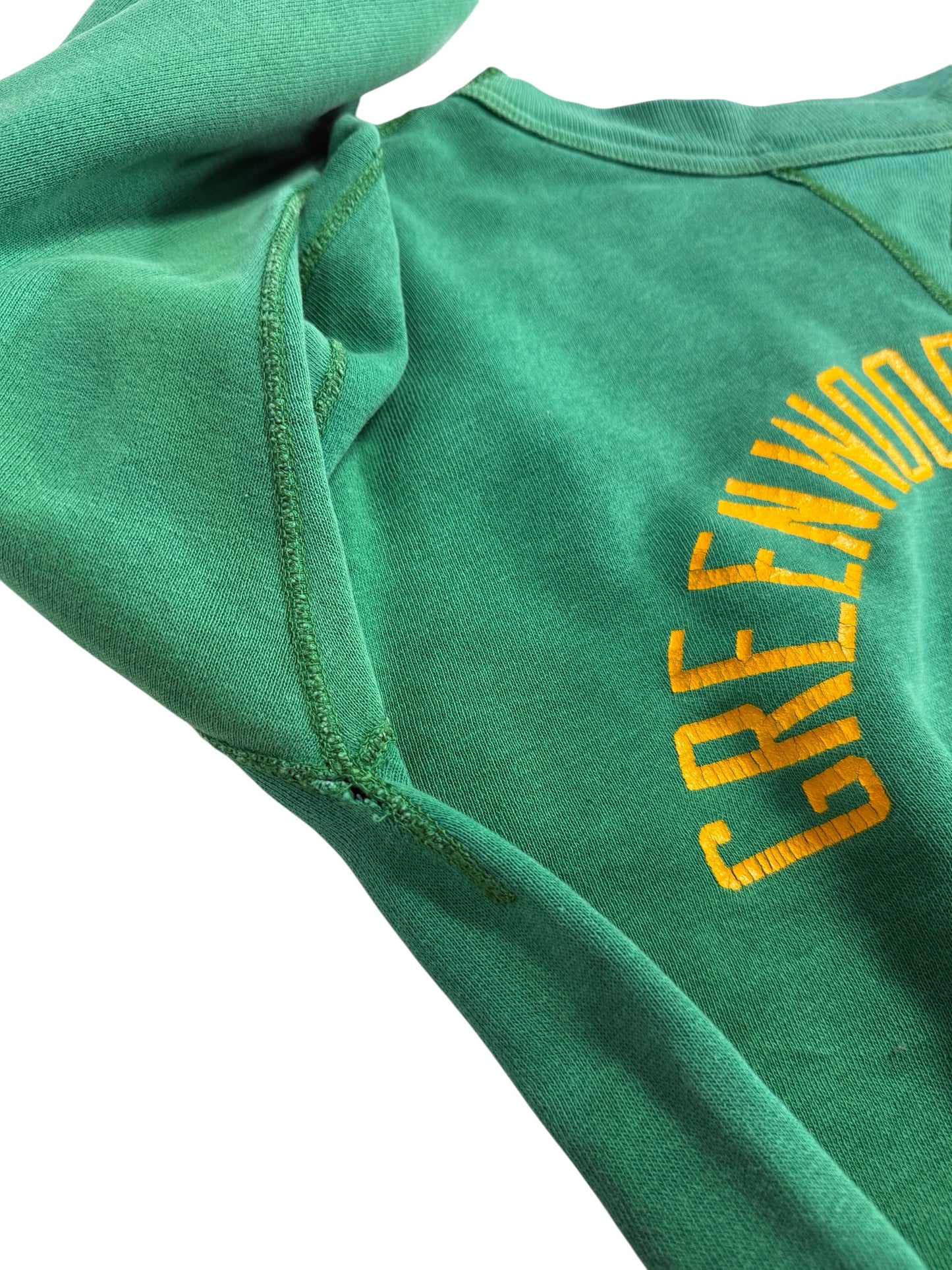 Vintage 1960s Greenwood Emeralds Single V Green Sweatshirt