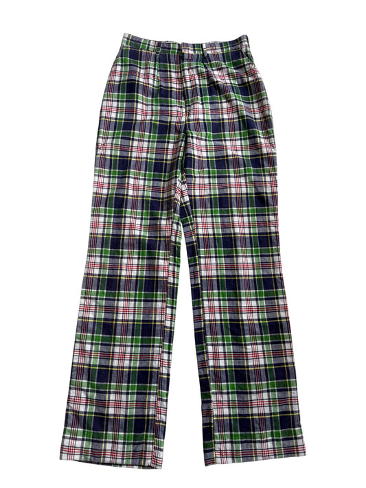 Vintage 1970s-80s Plaid Cotton Pants