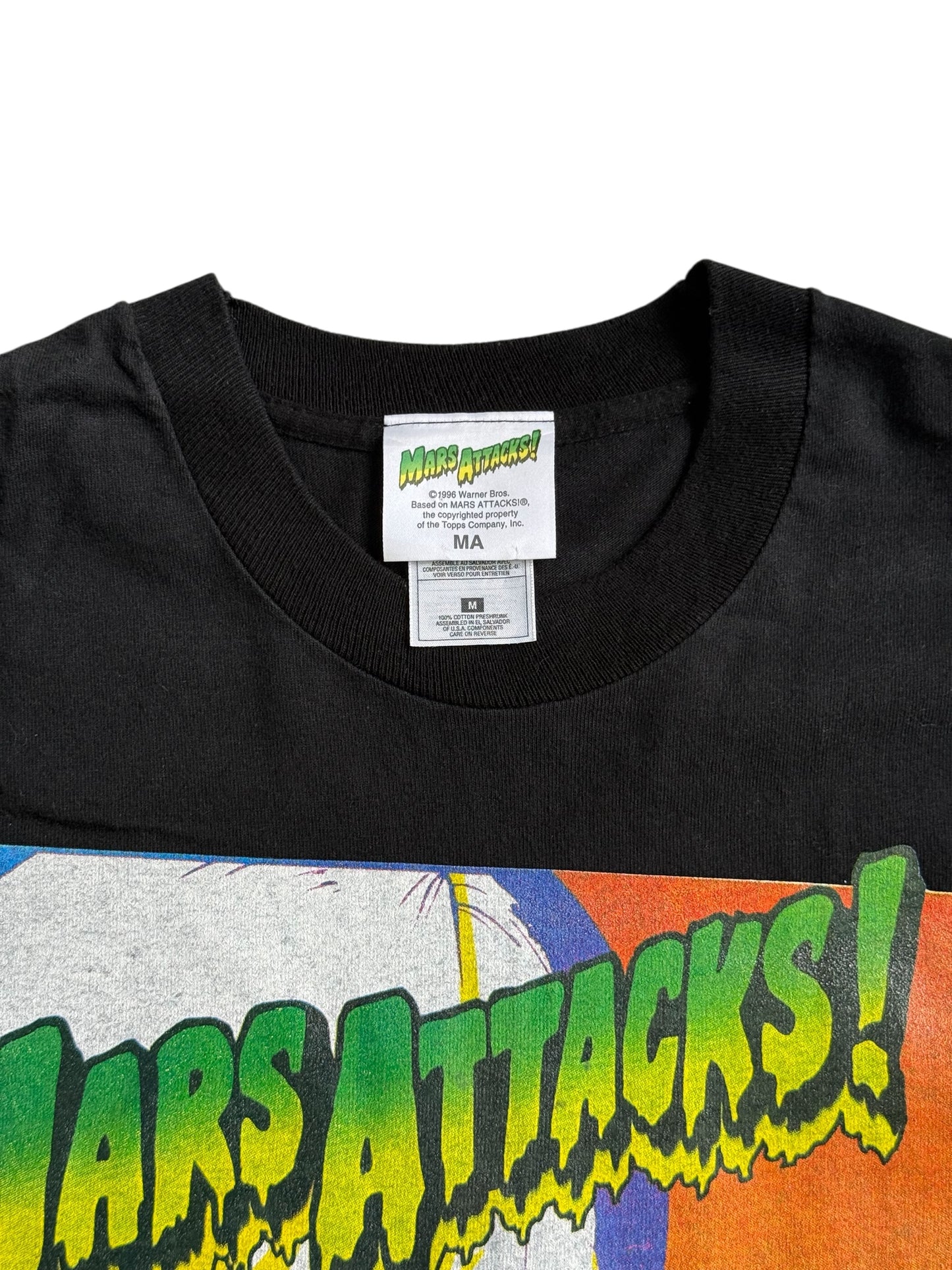 Vintage 1990s Mars Attacks Martian Girl Movie Tshirt