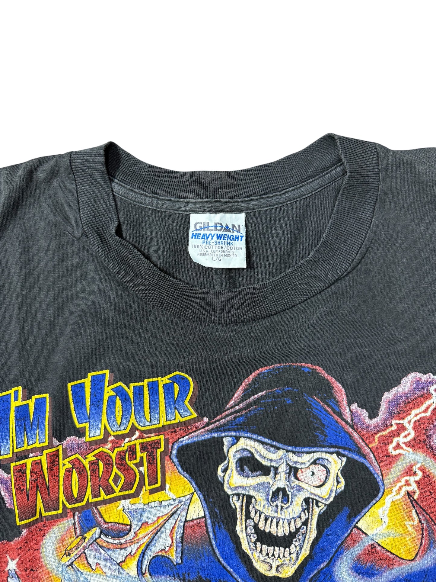 Vintage “I’m Your Worst Nightmare” Grim Reaper Graphic T-Shirt