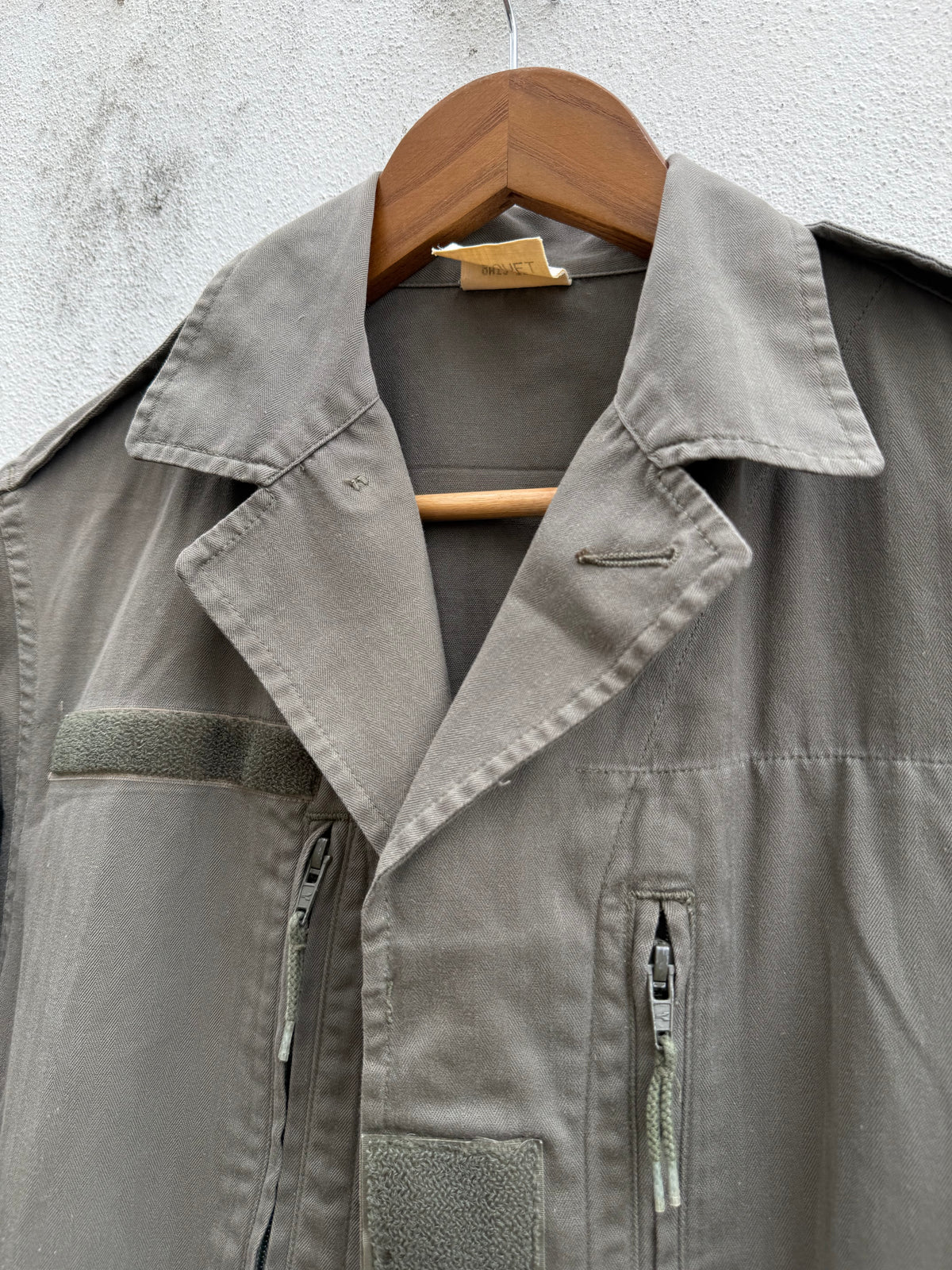 Vintage 1988 French Army F2 Field Jacket SOCOVET HBT Military OG