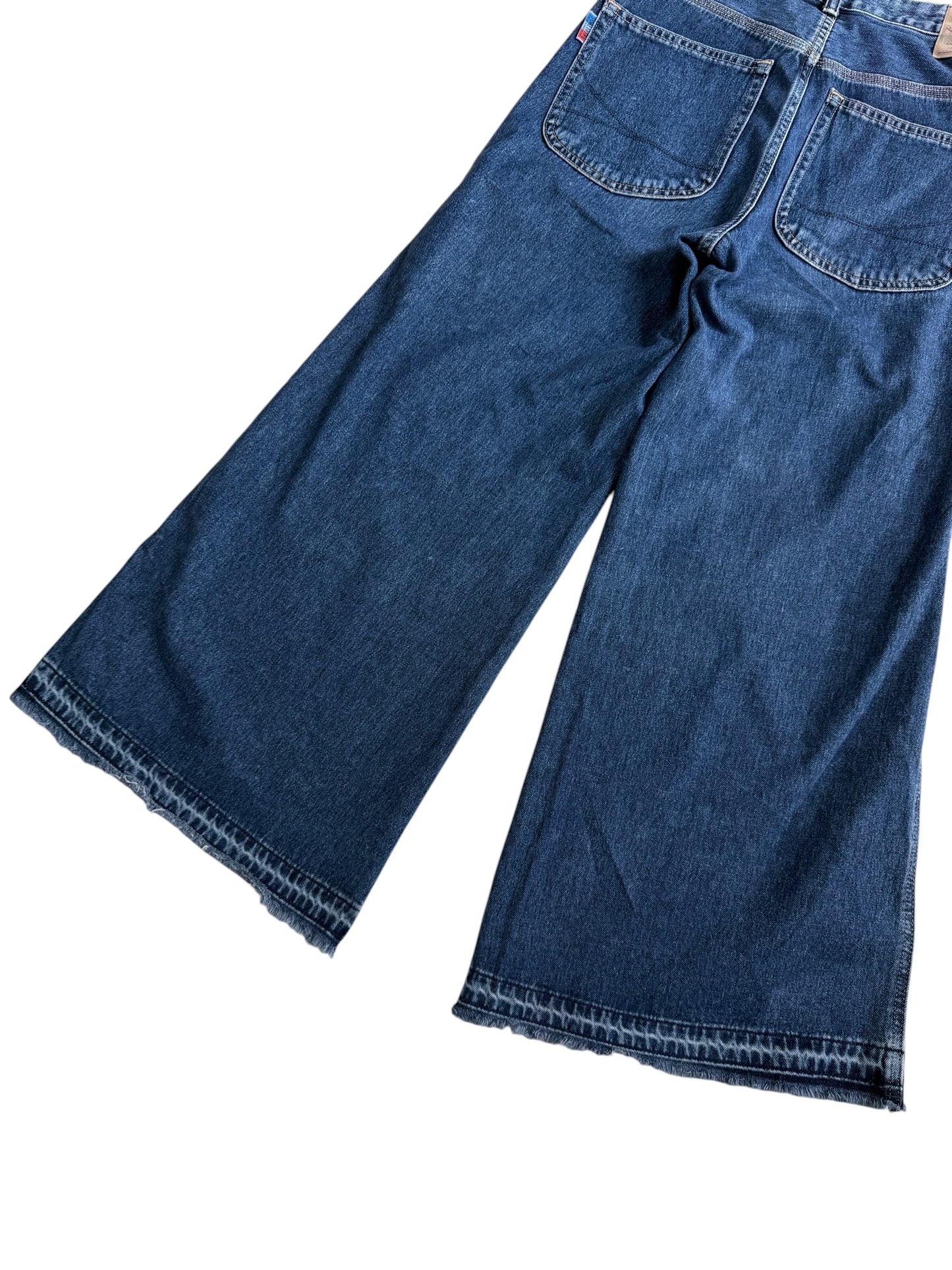 Vintage Something French Nouveaux Wide Leg Denim Jeans Made in Japan