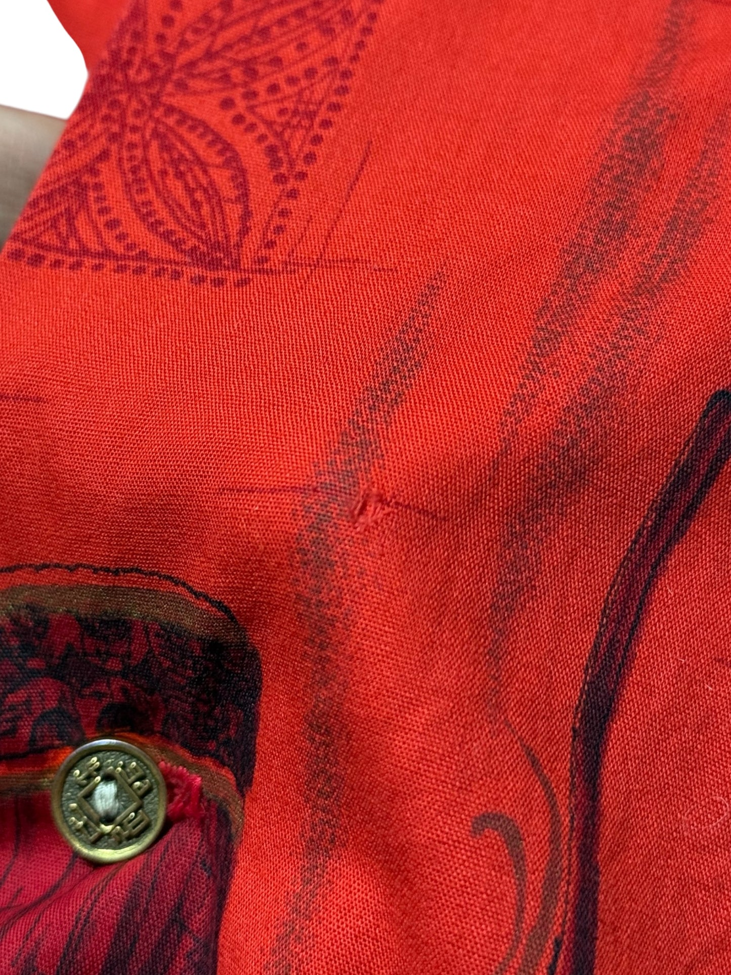 Vintage Made in Hawaii Red Printed Aloha Shirt