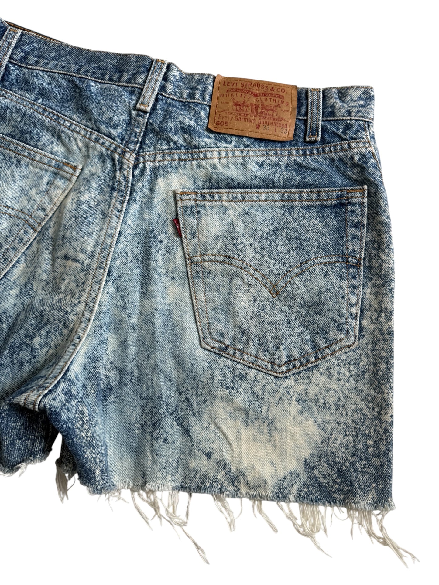 Vintage Levis 505 Acid Wash Cut Off Denim Jeans