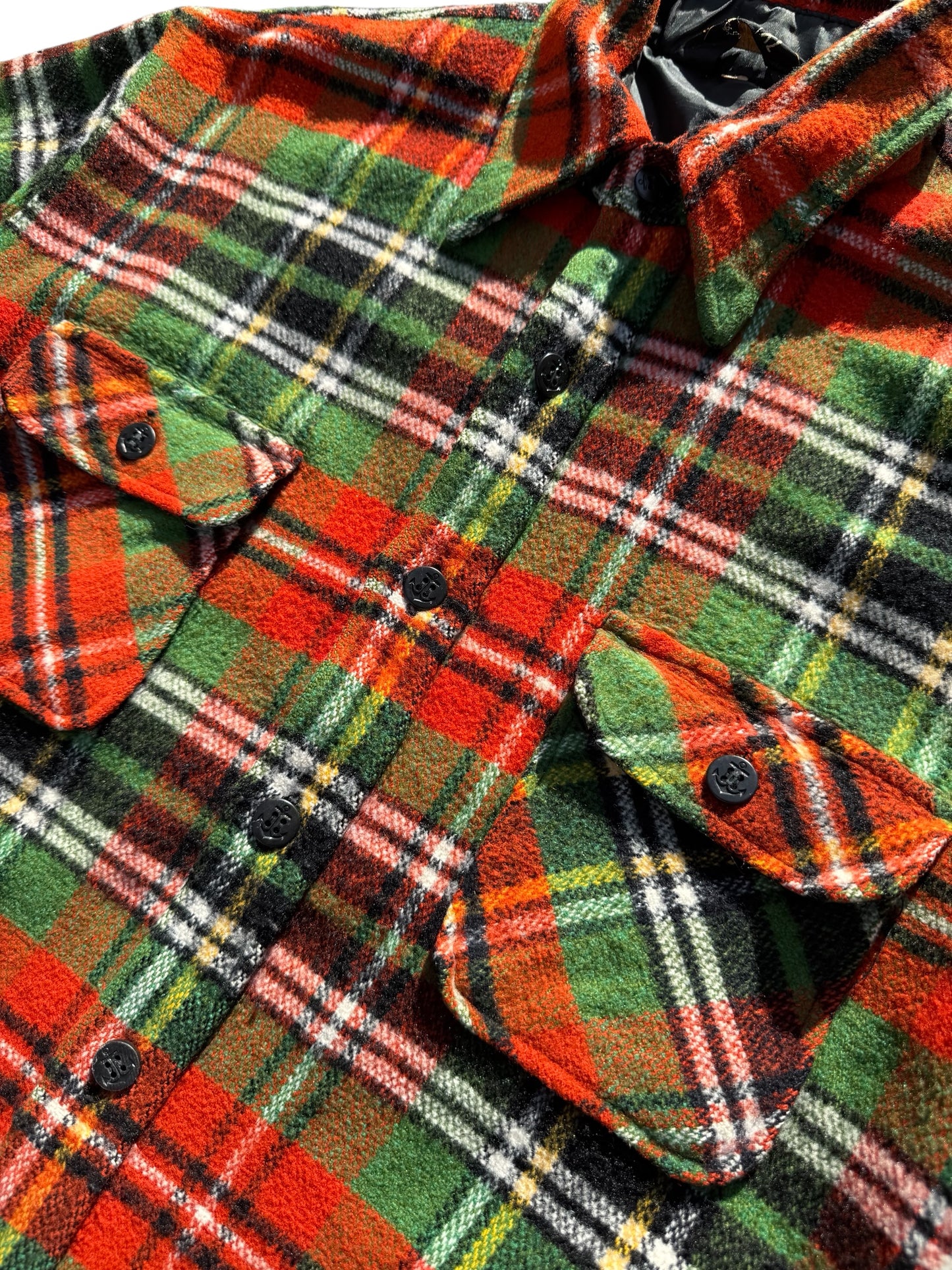Vintage 1980s JC Penney Wool Blend Plaid Shirt Tartan Workwear