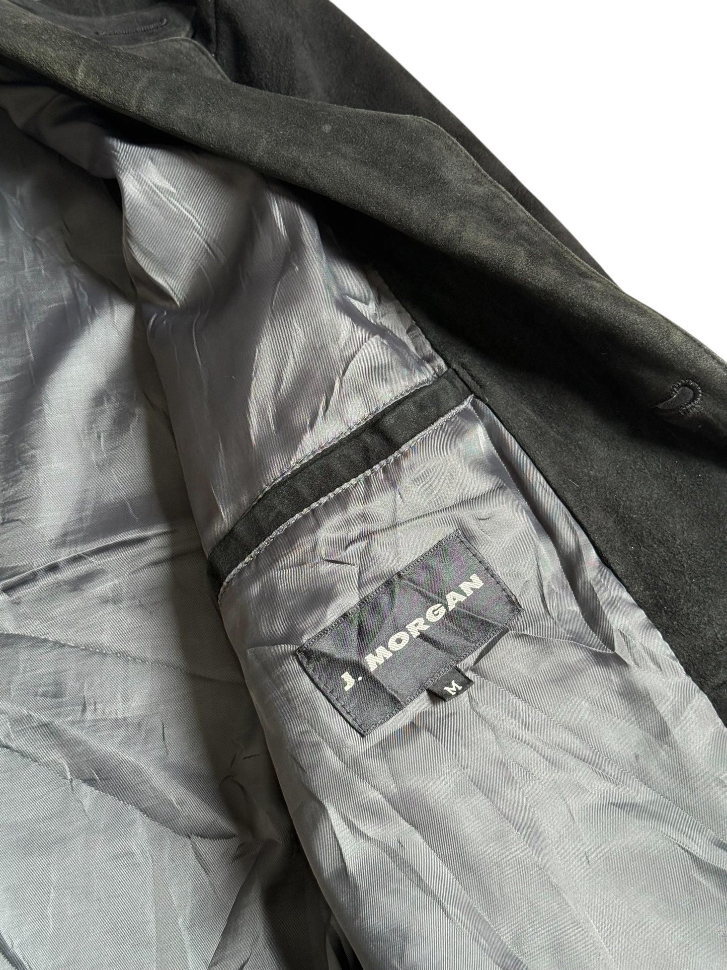 Vintage J. Morgan Black Suede Leather Blazer Jacket