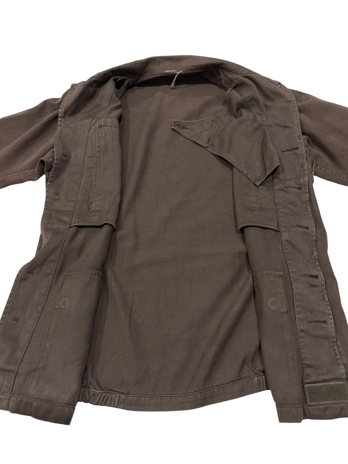 Vintage French Army F2 Field Jacket Rare Brown Military Surplus Retro Workwear