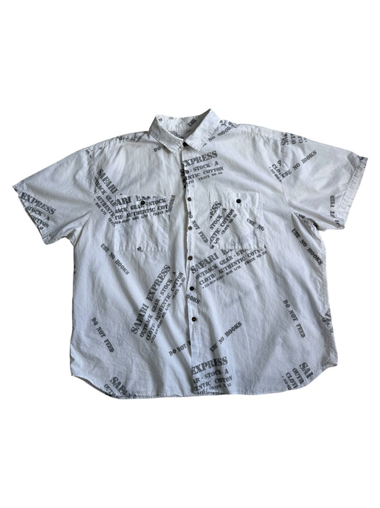 Vintage Safari Express All Over Print Oversized Shirt Made In Usa