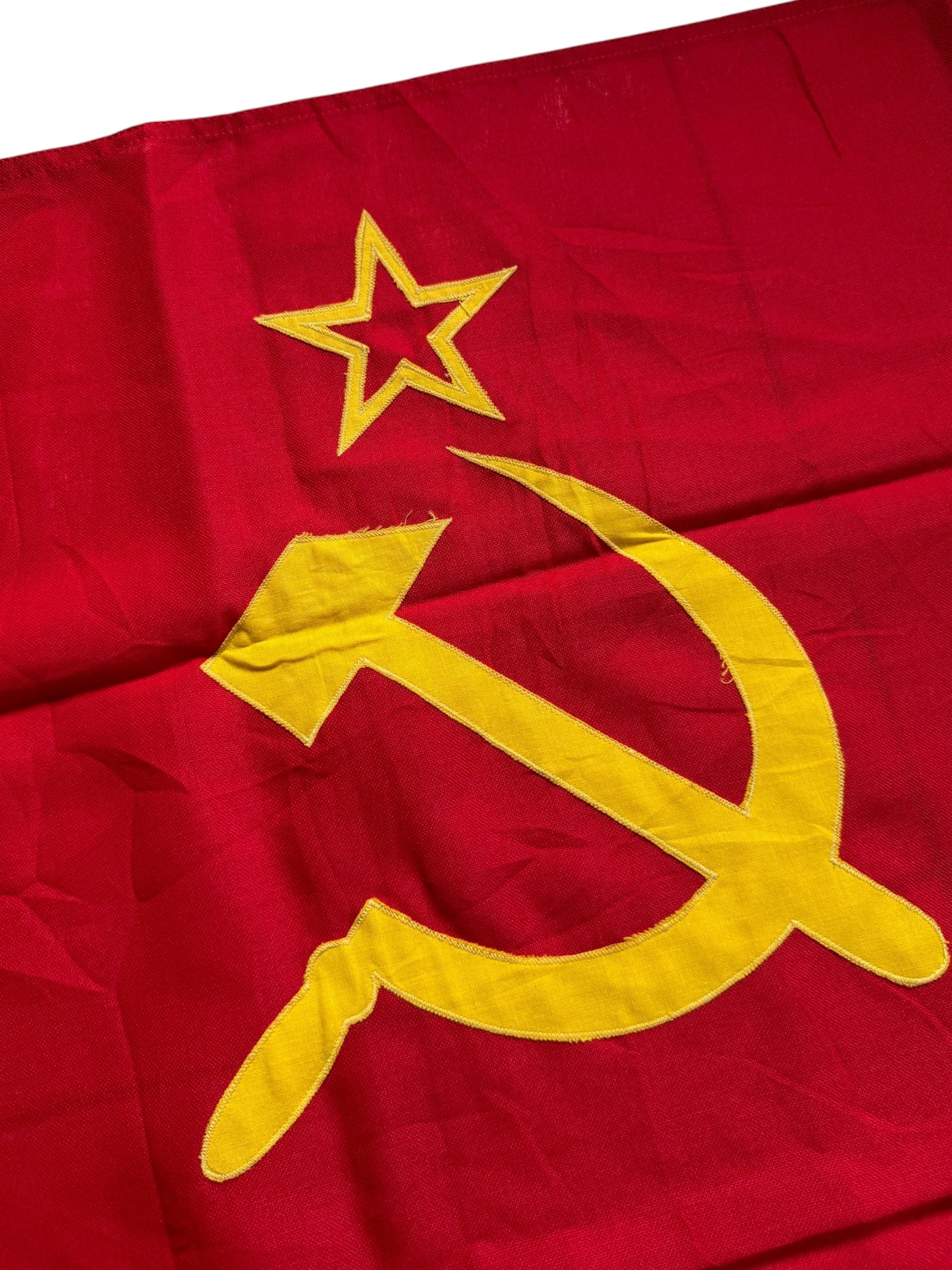 Vintage Soviet Union USSR Communist Flag Hammer and Sickle Red Banner CCCP