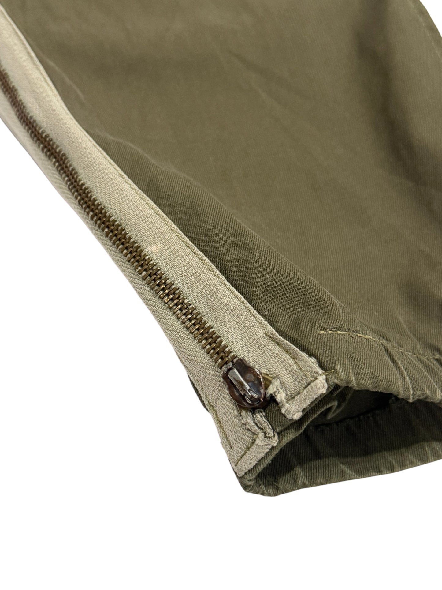 Vintage 1984 Italian Military Zip Leg Field Trousers OG