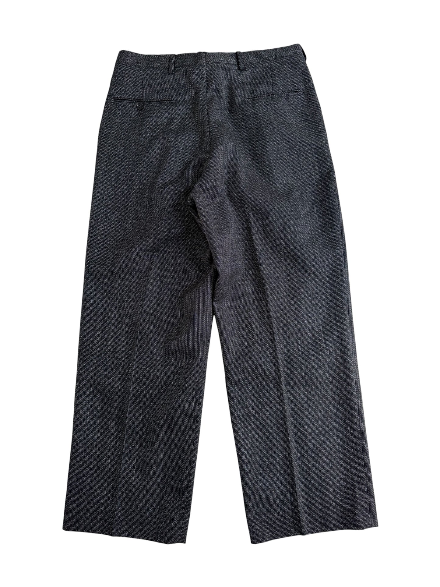 Vintage 1970s–80s Textured Pleated Dress Trousers