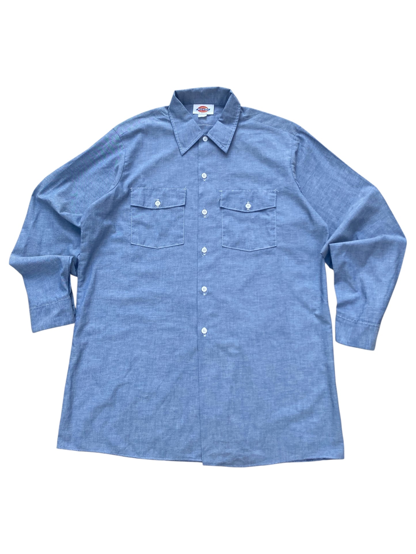 Vintage 1980s-90s Dickies Chambray Work Shirt